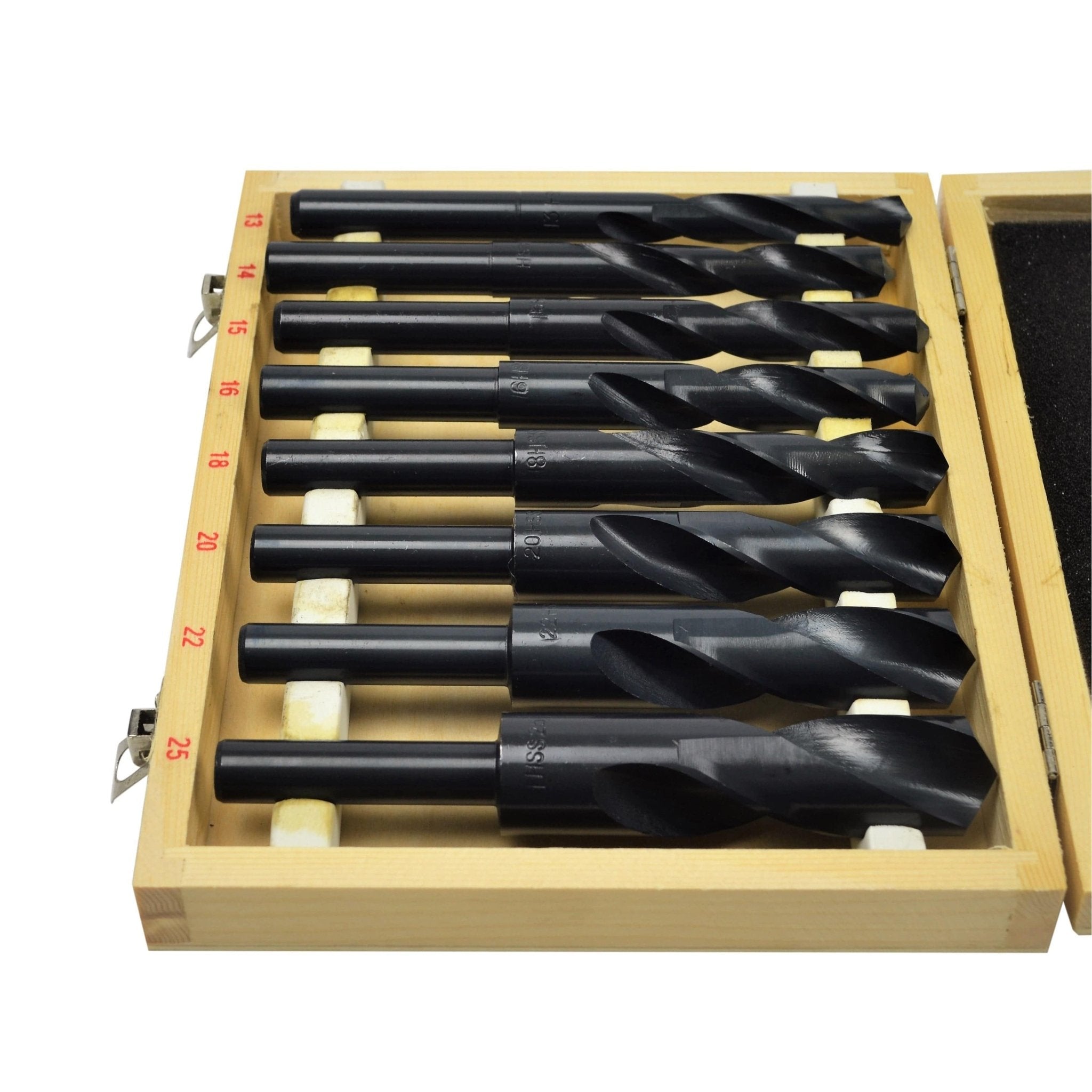8PC 13MM REDUCED SHANK DRILL SET 13-25mm - Twin Eagle Imports