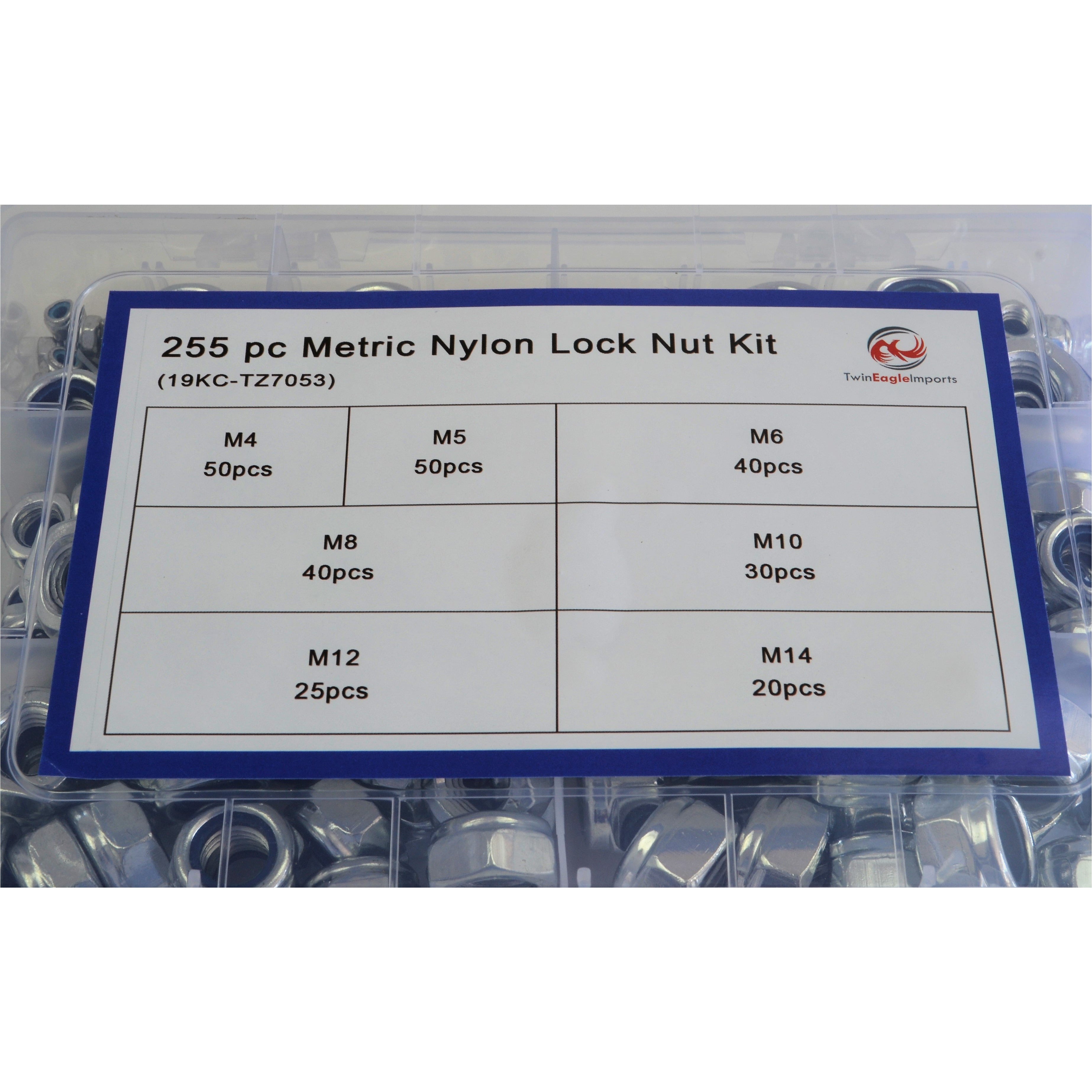225 PC Metric Nylock Nut Grab Kit Assortment