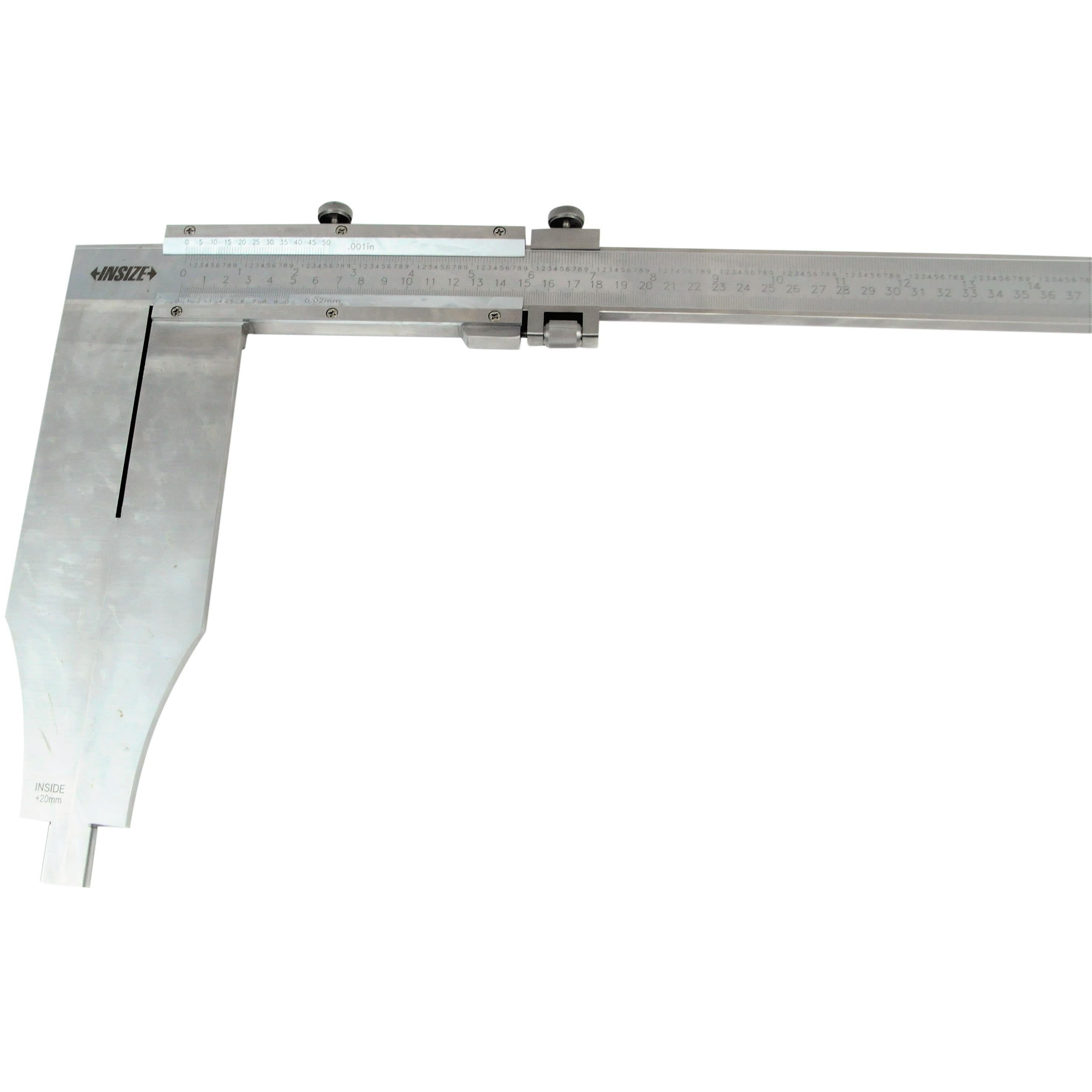 Insize Long Jaw Vernier Caliper 0-1000mm/0-40" x 0.02mm/0.001" Range Series 1215-1032