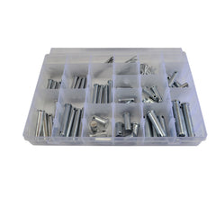 112 Pc Metric Clevis Pin & R Pin & Split Pin grab kit assortment