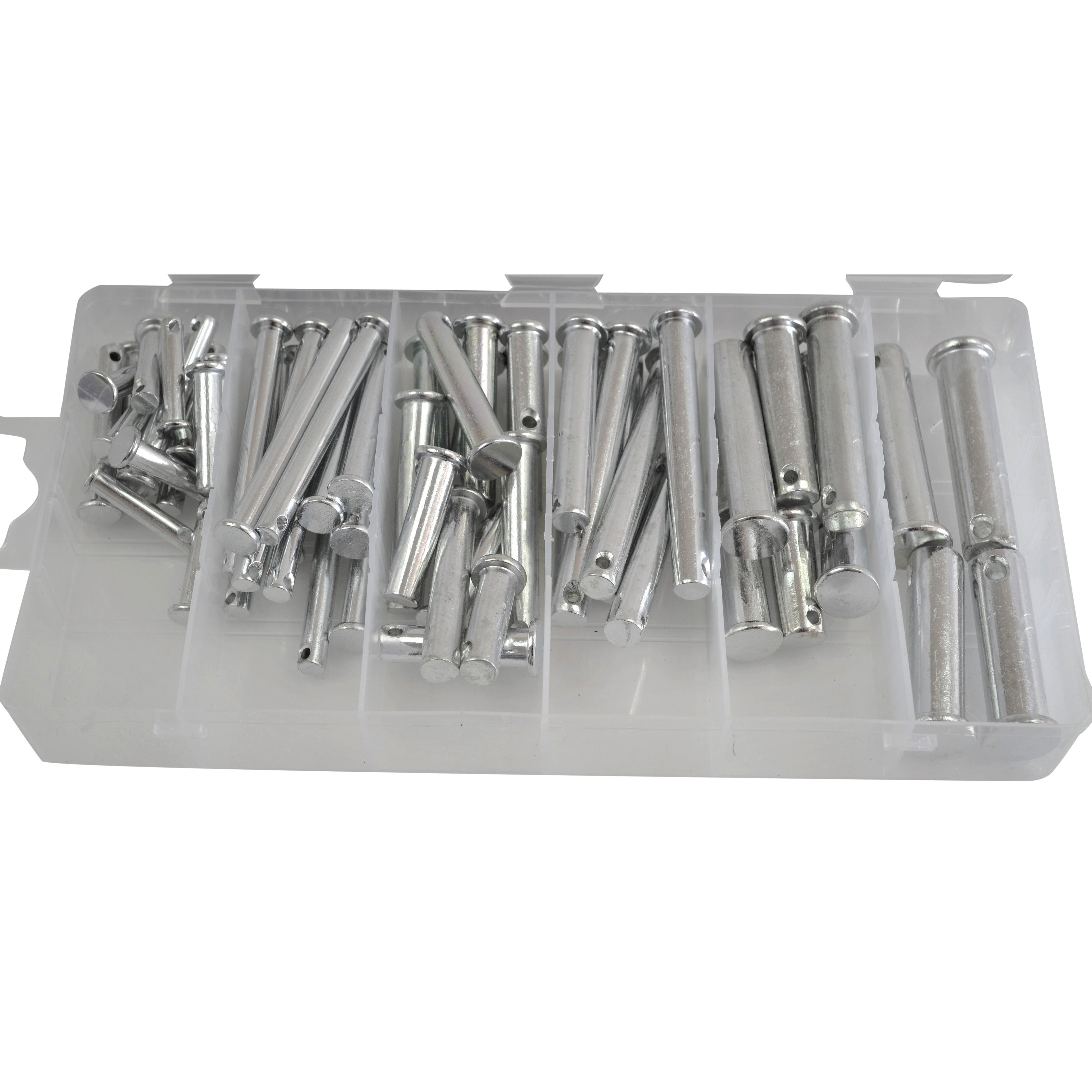 60 Pc Metric Clevis Pin Hitch Pin Grab Kit Assortment  M8 - M12