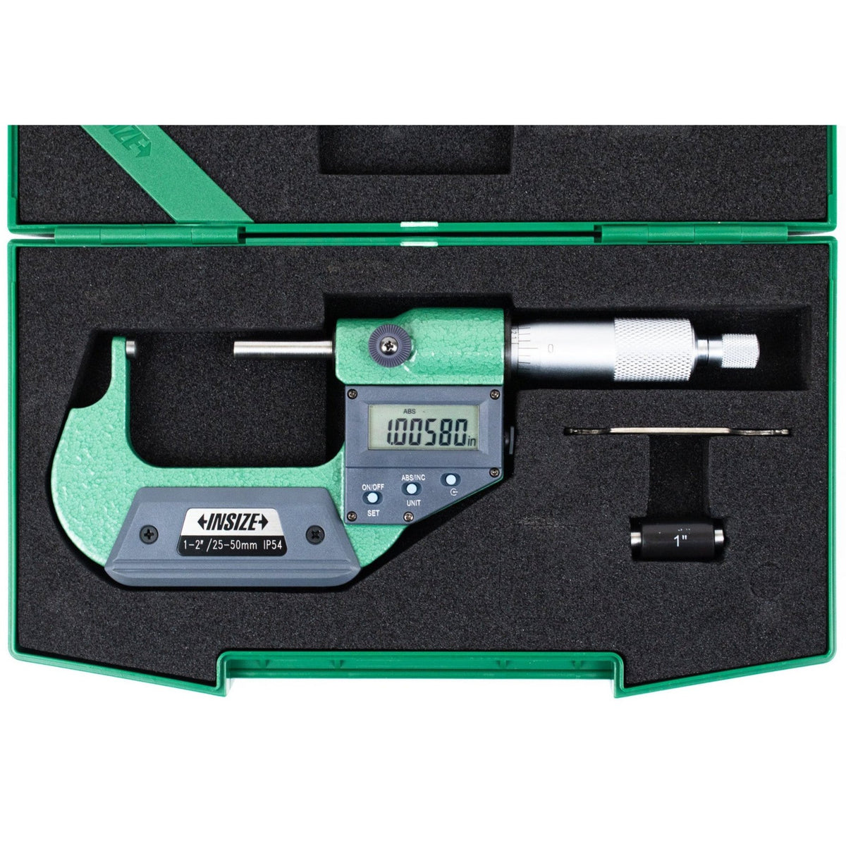 Insize Digital Spherical Anvil Tube Micrometer 0-25mm/0-1" Range Series 3560-25SE