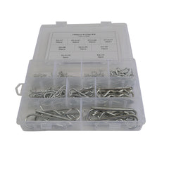  60 Piece Clevis Pin Kit & 150 Piece Metric R Pin Clip Grab Kit Assortment