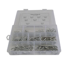 150 Piece R Pin clip grab kit assortment  R1 up to R4-75 mm Hitch Pin