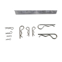 50 Piece Lynch Pin & 150 Piece Metric R Pin Clip Grab Kit Assortment