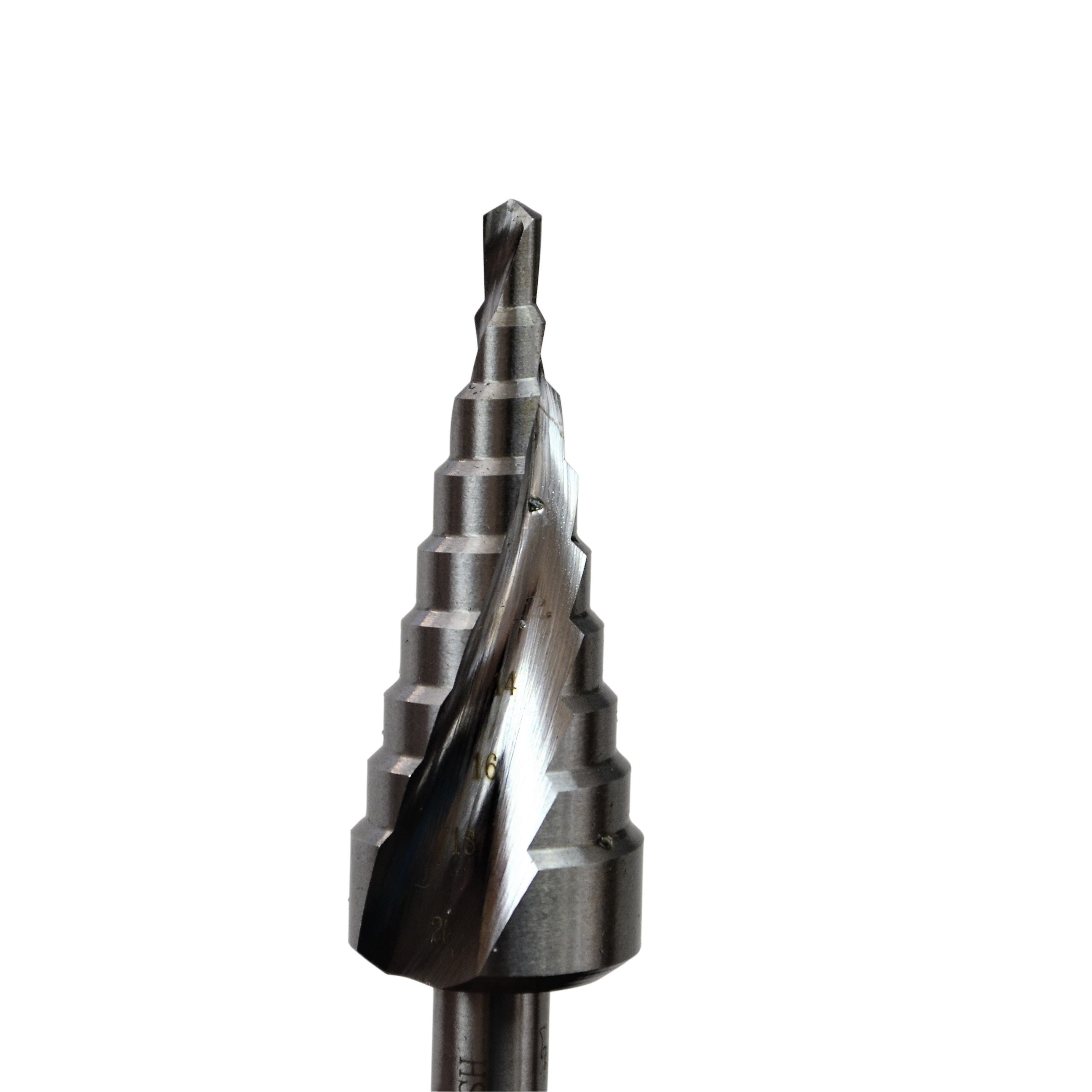 HSS M2 Spiral Flute 3pcs/set Step Drills Flare Drill Set 4-30mm faster cooling high speed workshop