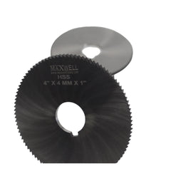 One Maxwell HSS Milling Slotting Slitting Saw Cutters 4" x 4mm x 1" Inch Bore