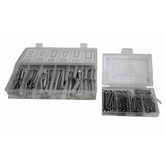 60pc Metric Clevis Pin Kit and 230pc Metric Cotter Pin Grab Kit