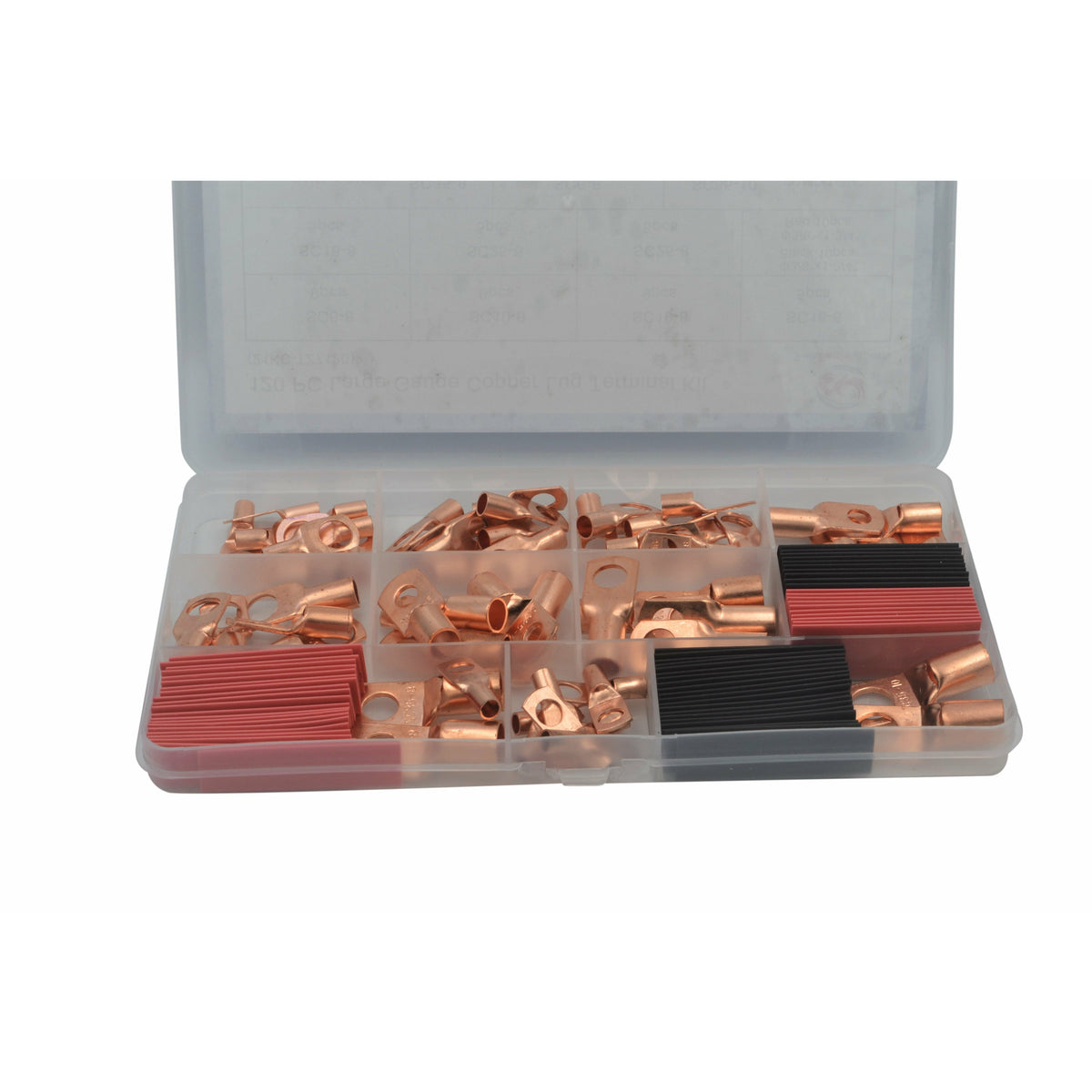 120 Piece Large Gauge Copper Lug Terminal Grab Kit Assortment