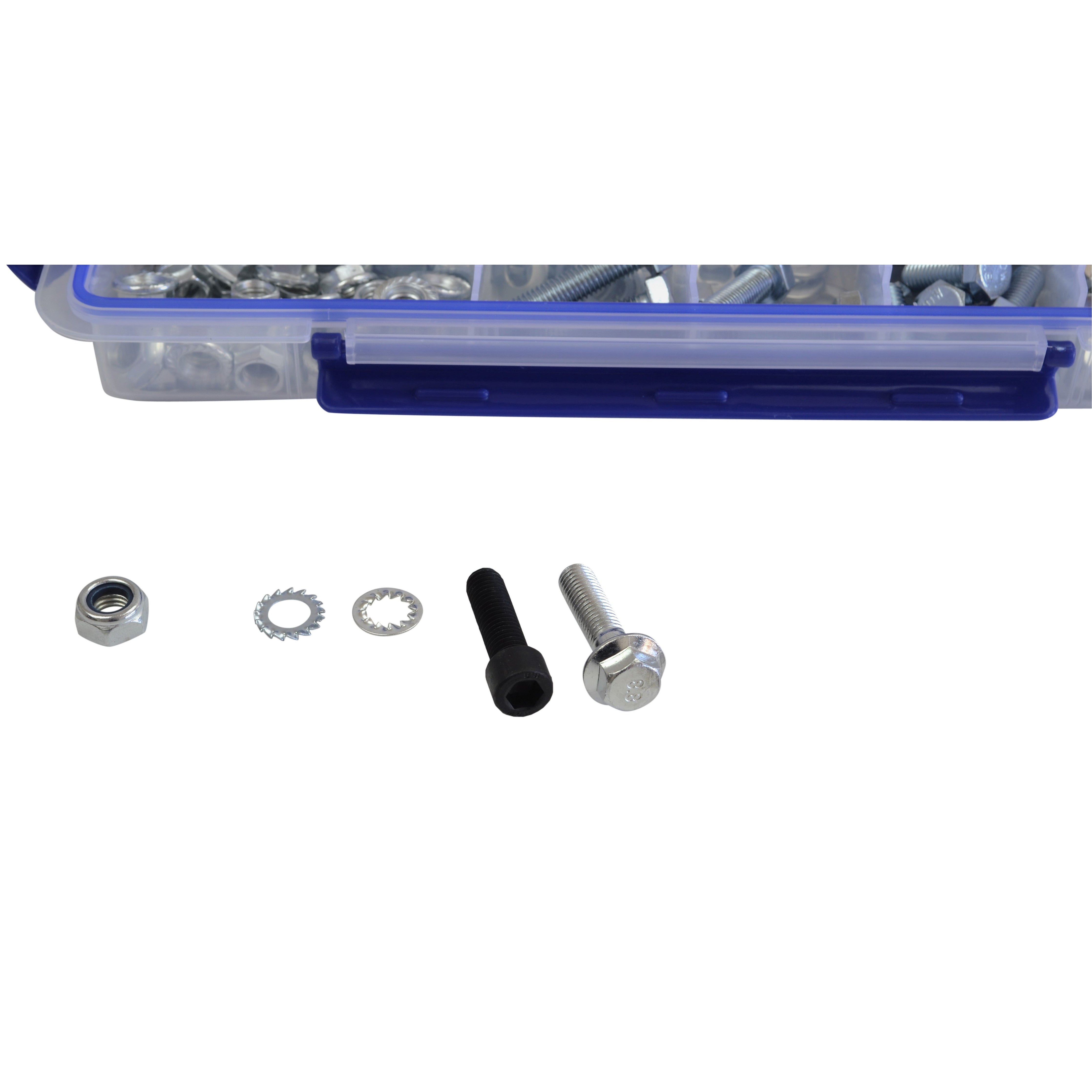401 pc high tensile cap screw flange head bolt nut washer grab kit assortment M10 industrial fastners hardware