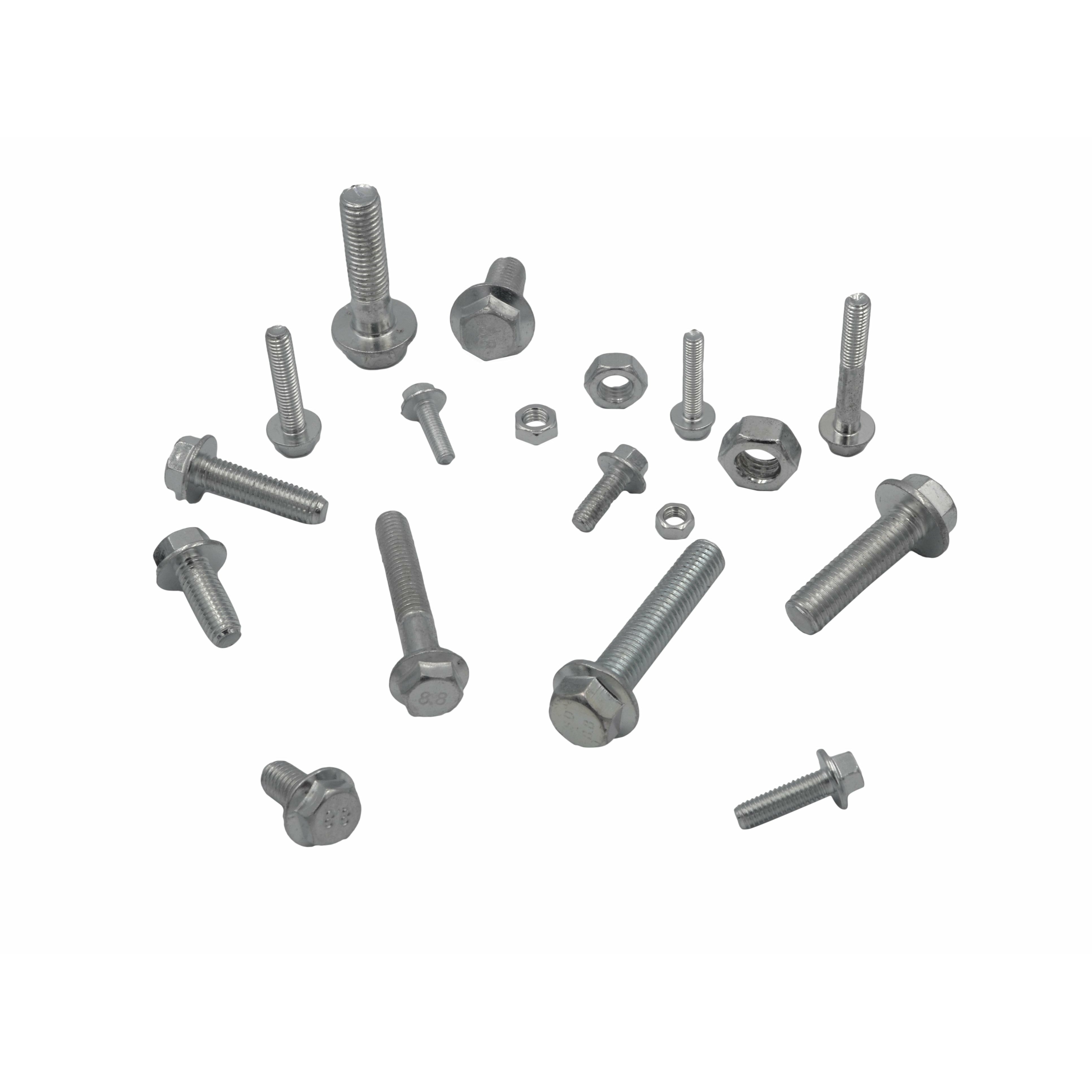 202 pc High Tensile 8.8 Flange Head Bolt and Nut Grab Kit Assortment M5 - M10