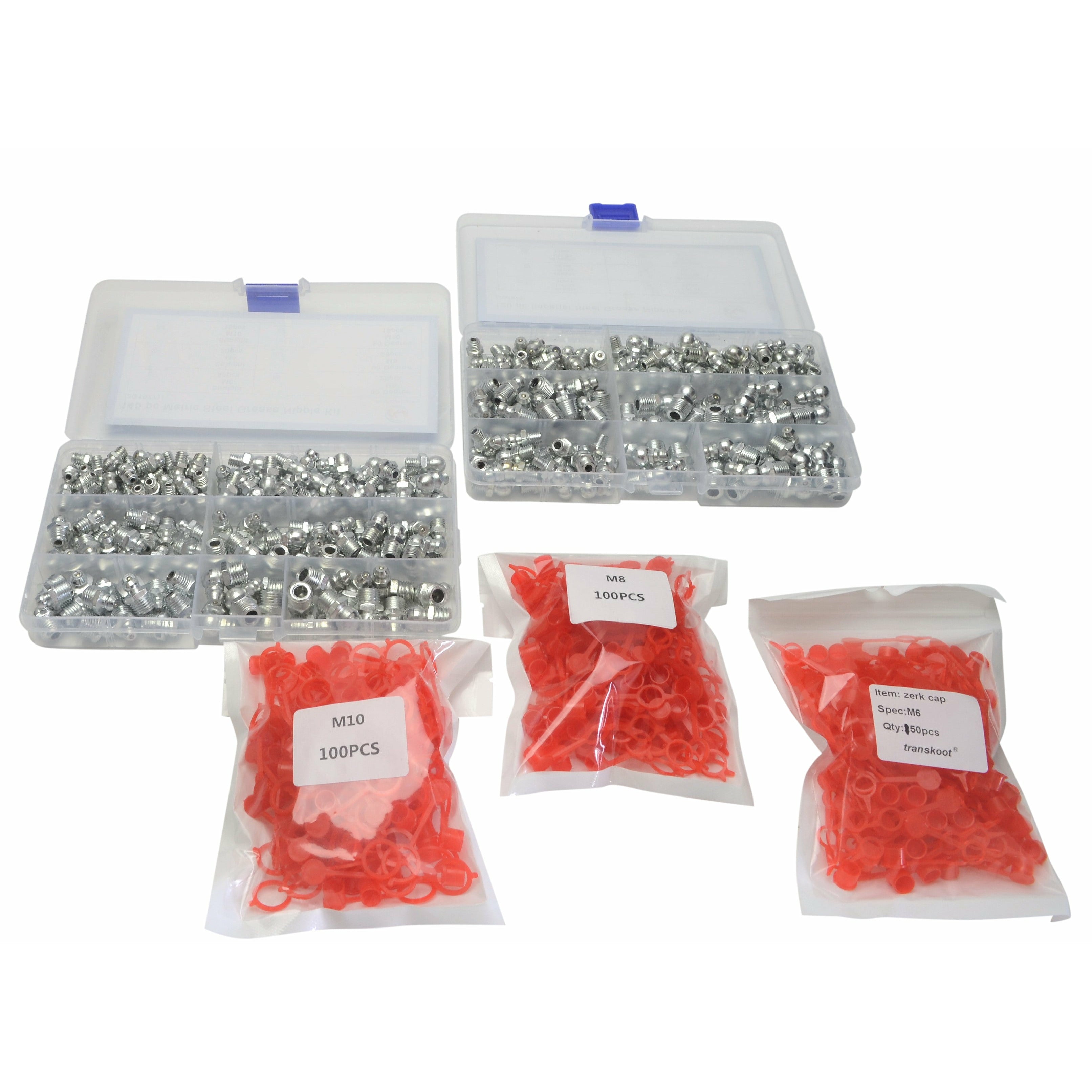 565 piece Grease Nipple Imperial and Metric Steel With Grease Caps Grab Kit Assortment