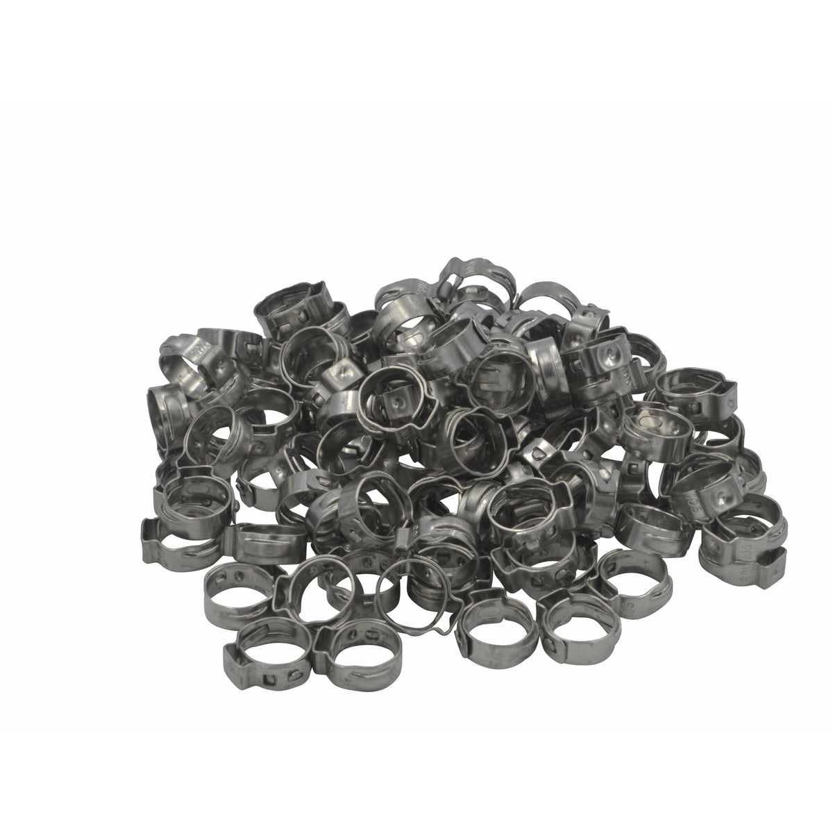 100 Piece 304 Stainless Steel 8.8-10.5mm Ear Hose Clamp Grab Kit Assortment