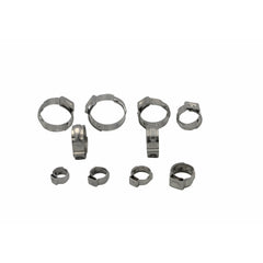 100 Piece 304 Stainless Steel 7.3-9mm Ear Hose Clamp Grab Kit Assortment