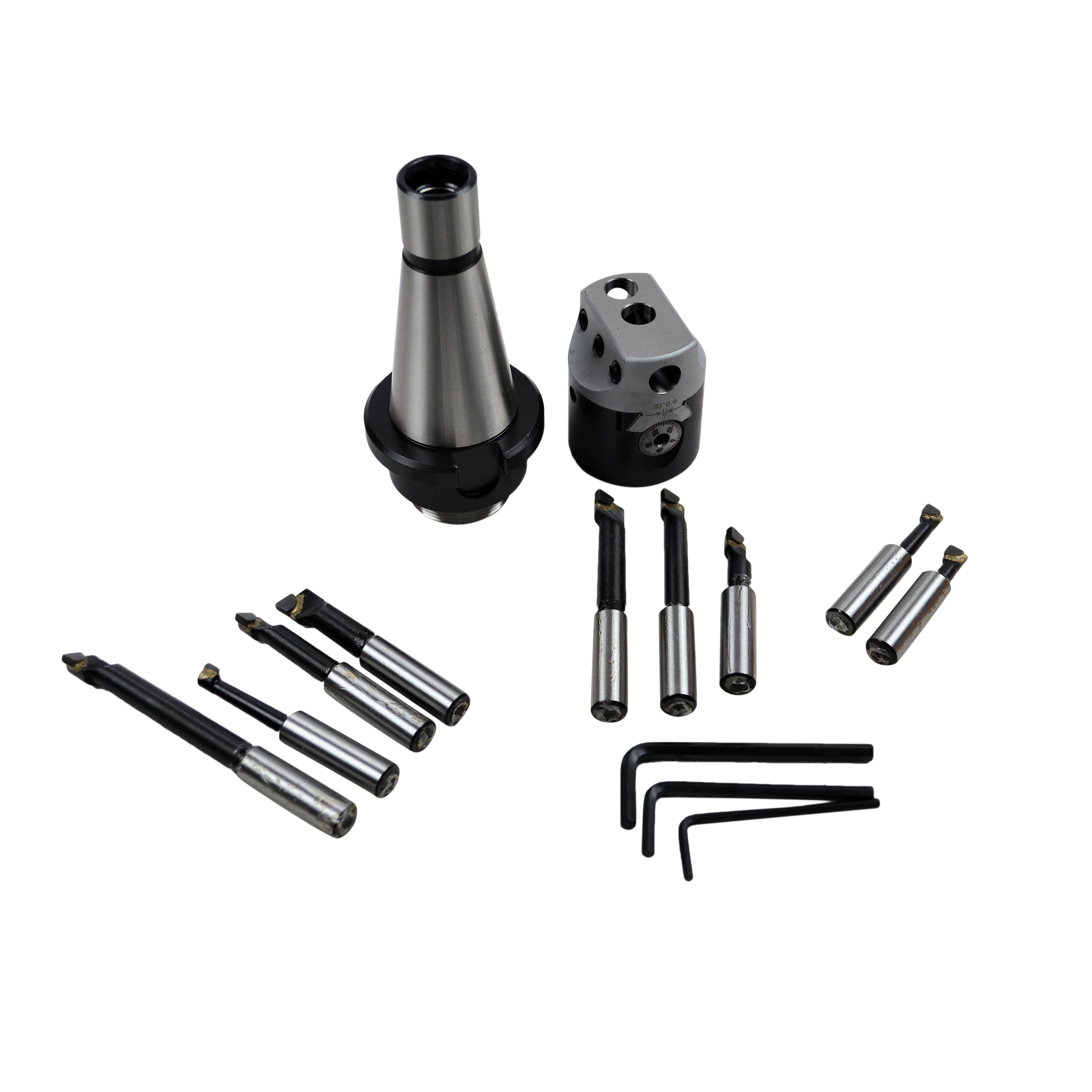 boring head F1/40 tapper 50mm 9pcs kit carbide tip milling lathe M16 set CNC metalwork industrail