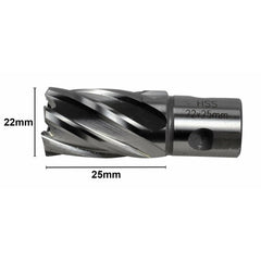 22 x 25mm D.O.C HSS Weldon Shank Annular Cutter