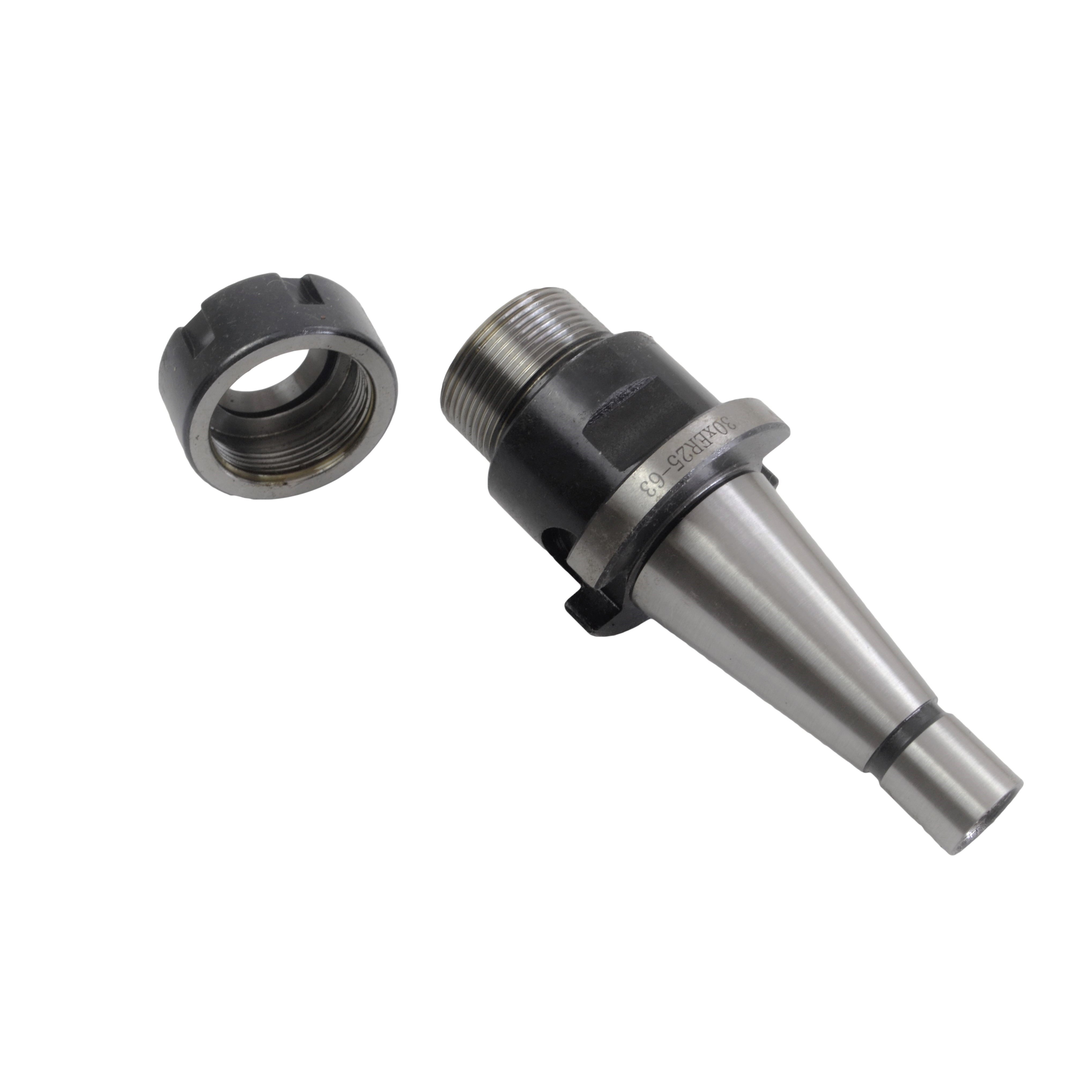 precision collet chuck ER25 ISO30 NT30 shank drawbar thread M12 cnc metal work manufacturing industrial supplies