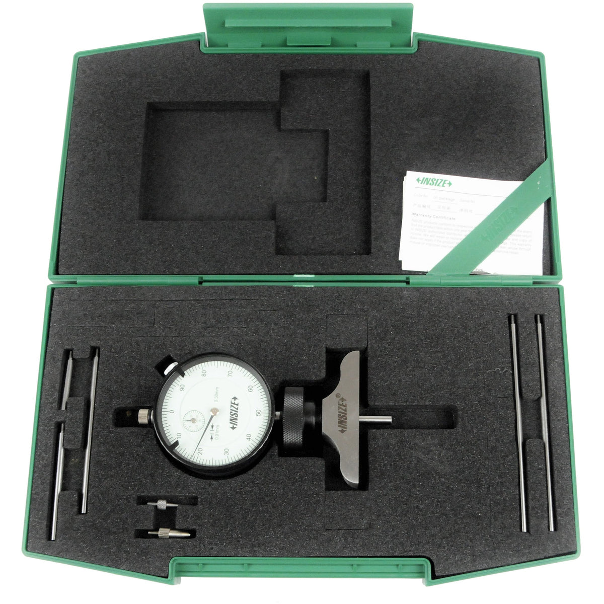 Insize Dial Depth Gauge 0-300mm x 0.01mm Range Series 2342-201