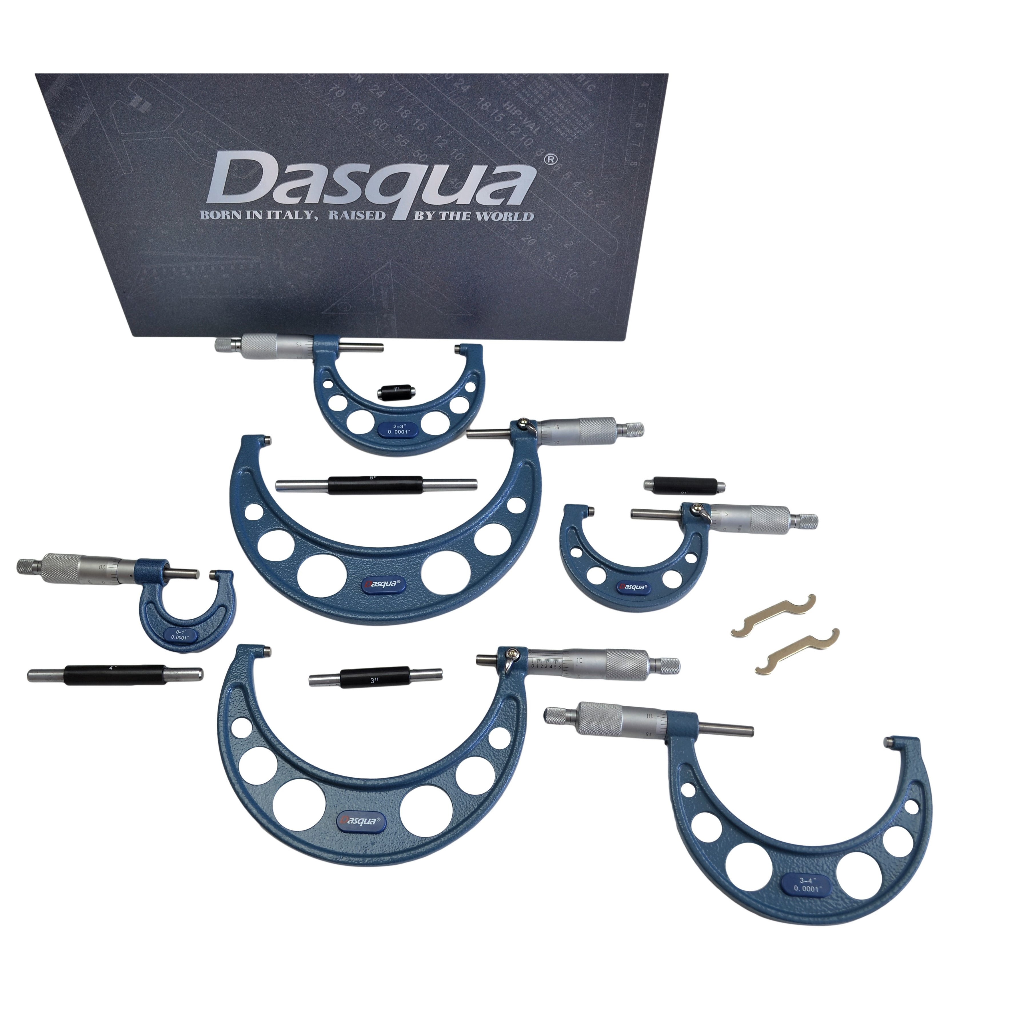 Dasqua  Part No 4112-0215 6 piece Outside micrometer set Imperial Graduation