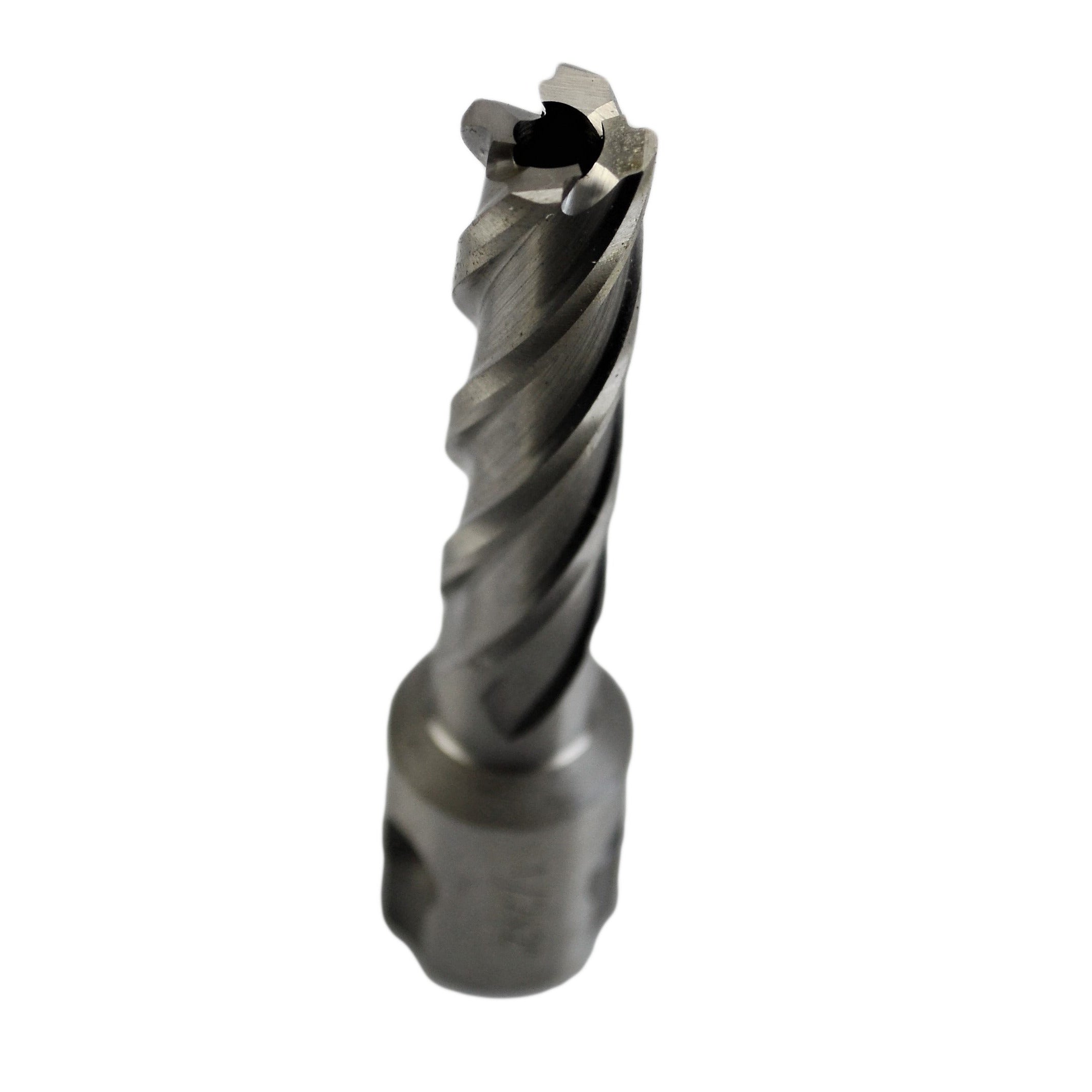  1/2” x  2” -  Annular Cutter - HSS  Made From Quality High Speed Steel.   Drilling Size: 1/2”  Drilling Depth: 2”  Overall Length Including Shank: 87 mm  Overall Length Excluding Shank: 62 mm  Shank Size: Ø19 mm  Pin Size: 6.35 mm  Flutes: 4   Made from high speed tool steel, our 1/2" x 2"  drill bit will quickly and safely cut holes in steel. The size of each cutter is etched on the shaft. This cutter has a 2” cutting depth and ¾” Weldon shank. Harlingen annular cutters are the solution to your high toler