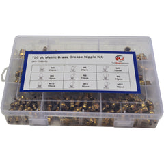 brass metric grease nipple grab kit assortment 135 piece set workshop supplies hand tools fastners and hardware 