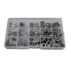 flat washer split washer teeth washer stainless steal 460pc kit 5 sizes M4 M10 fastners assortment set