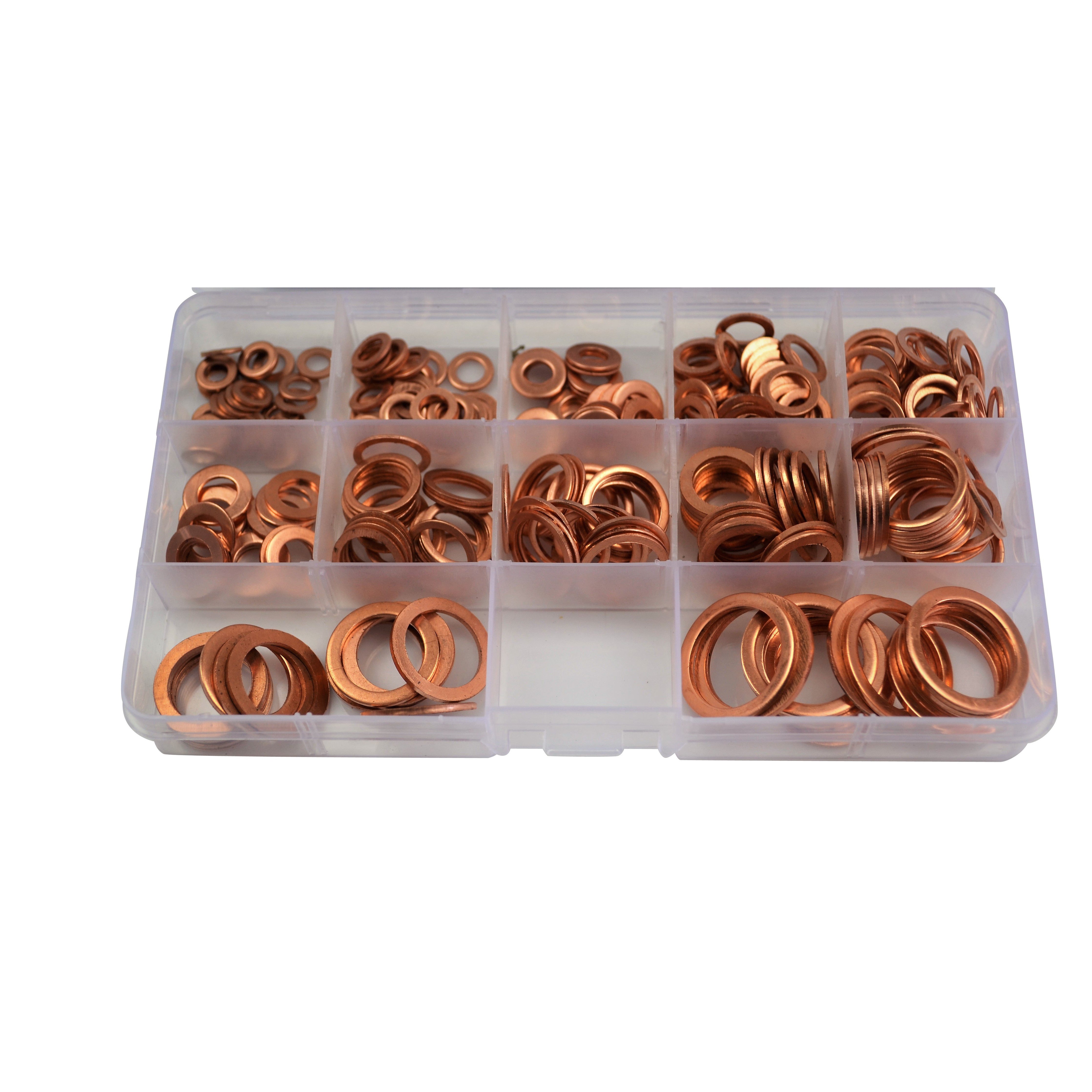 red copper washer kit 280pcs solid sump plug 12 sizes set fastners fuel water