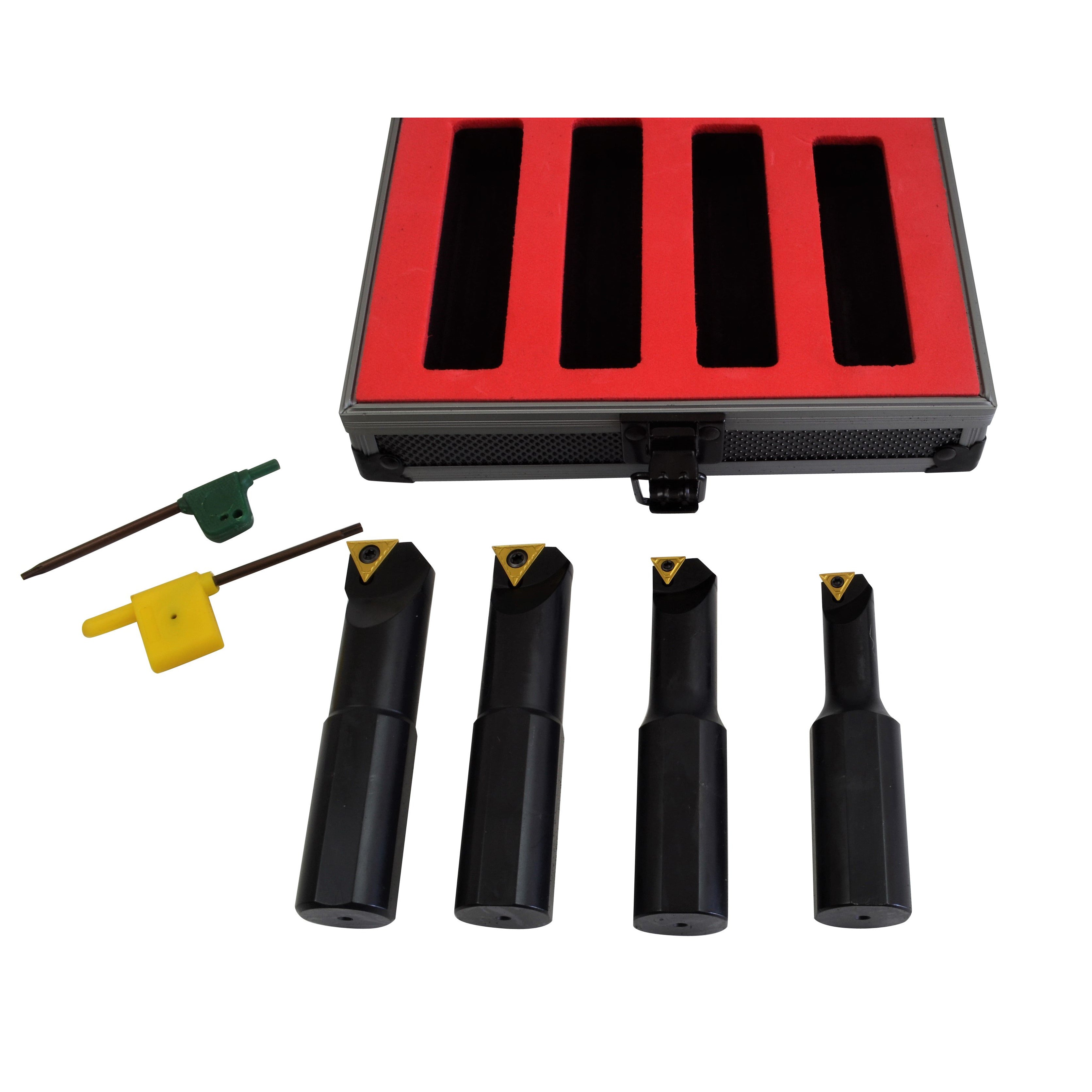 harlingen TiN carbide indexable stubby boring bars 25mm shank bar 4 pc set kit cnc industrail metalwork supplies
