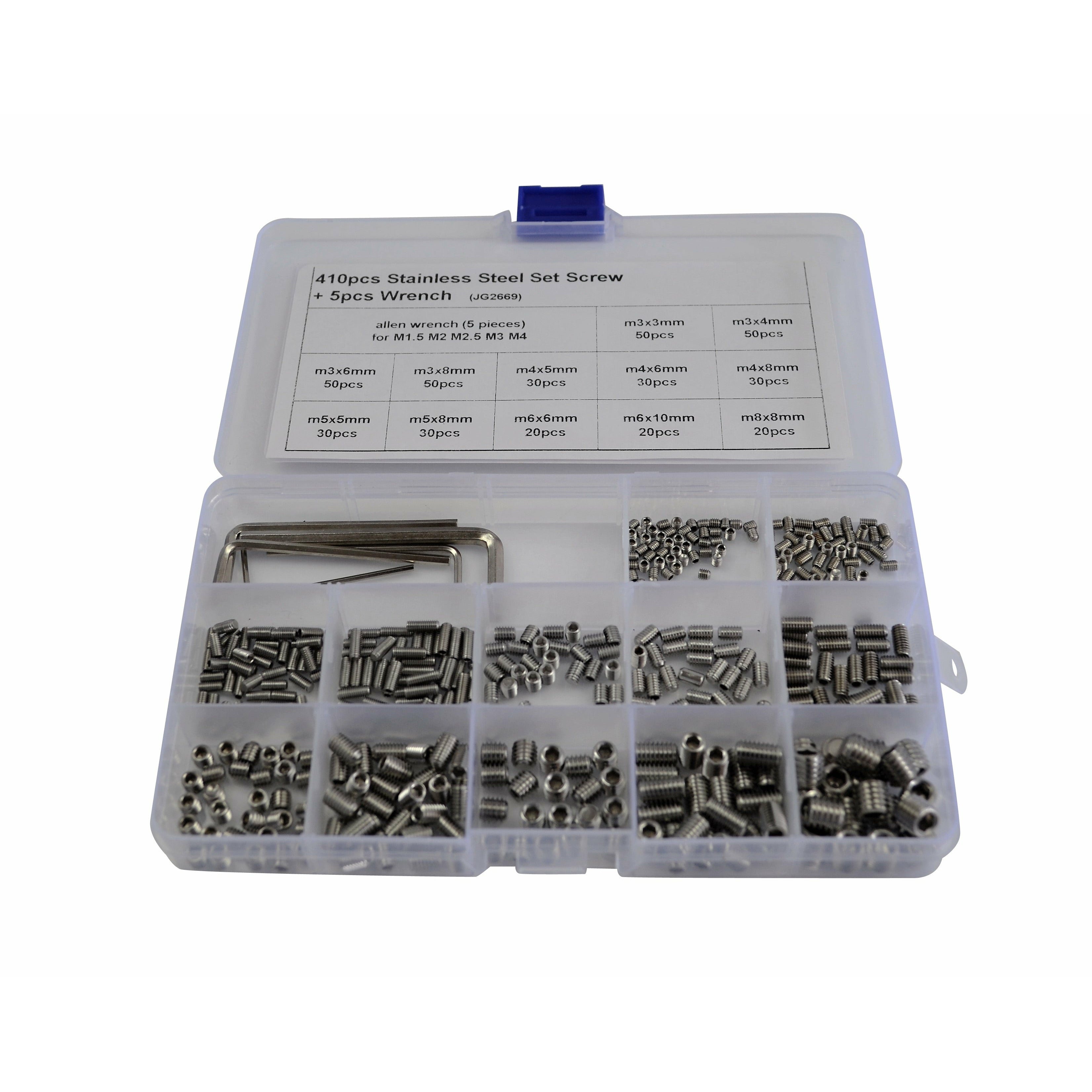 820pc Metric and Imperial Stainless Steel Grub Screw Grab Kit