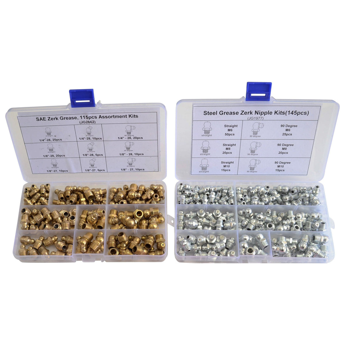 560pc grease nipples steel brass fittings imperial metric grease dust caps set accessories tool parts