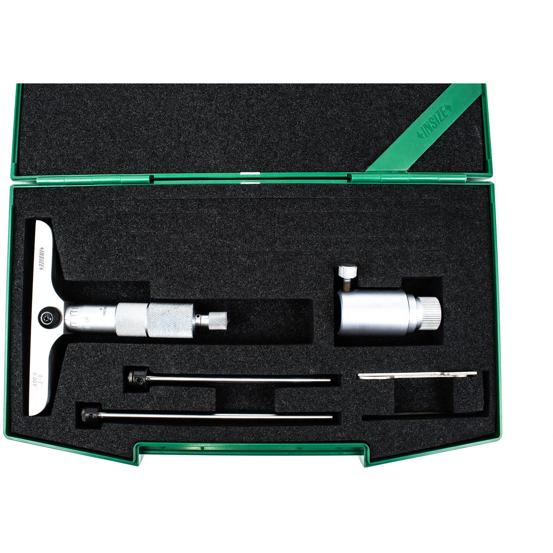 Insize 2pcs Imperial Depth Micrometer 0-2" Range Series 3241-2