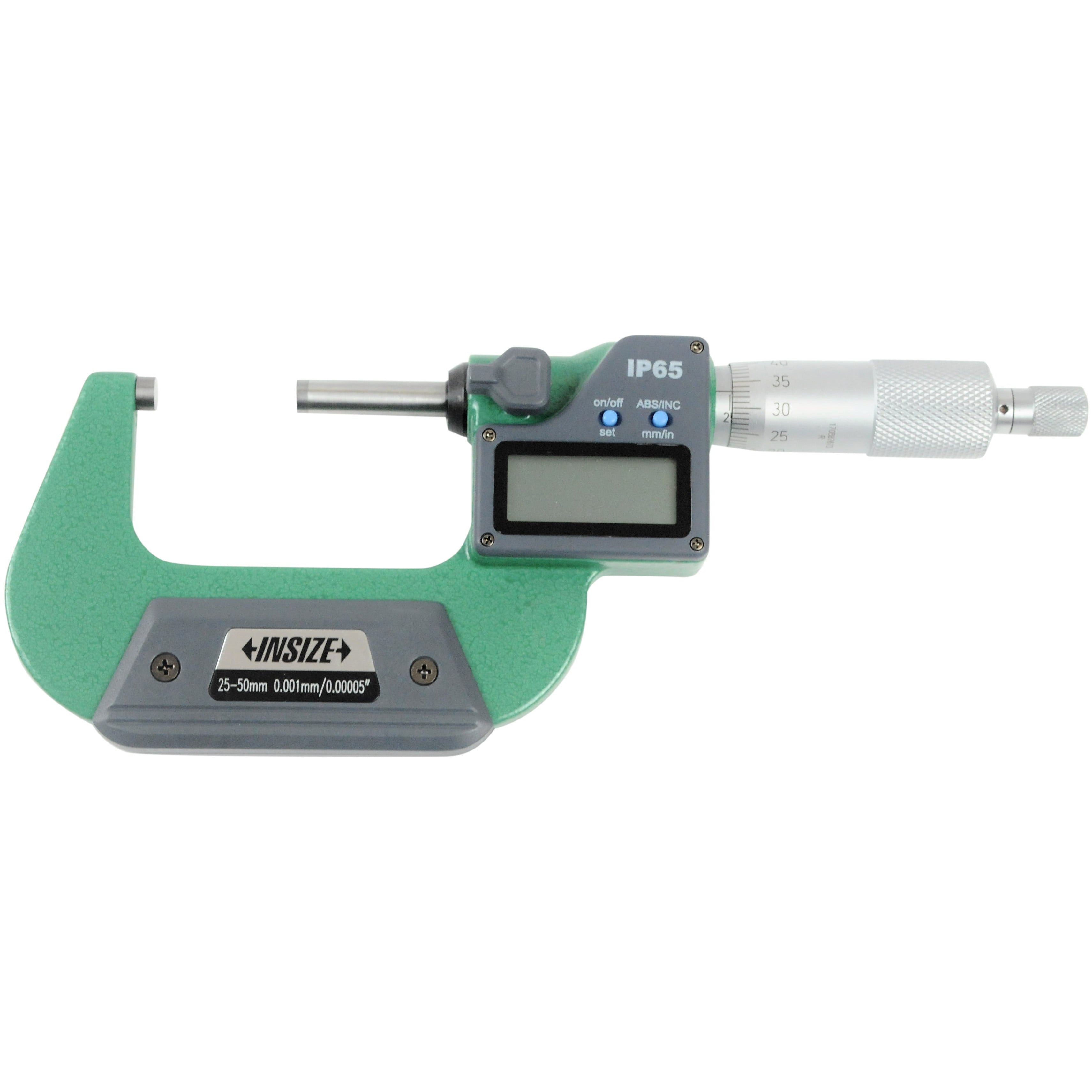 Insize IP65 Digital Outside Micrometer 25 - 50mm / 1-2" Range Series 3101-50A