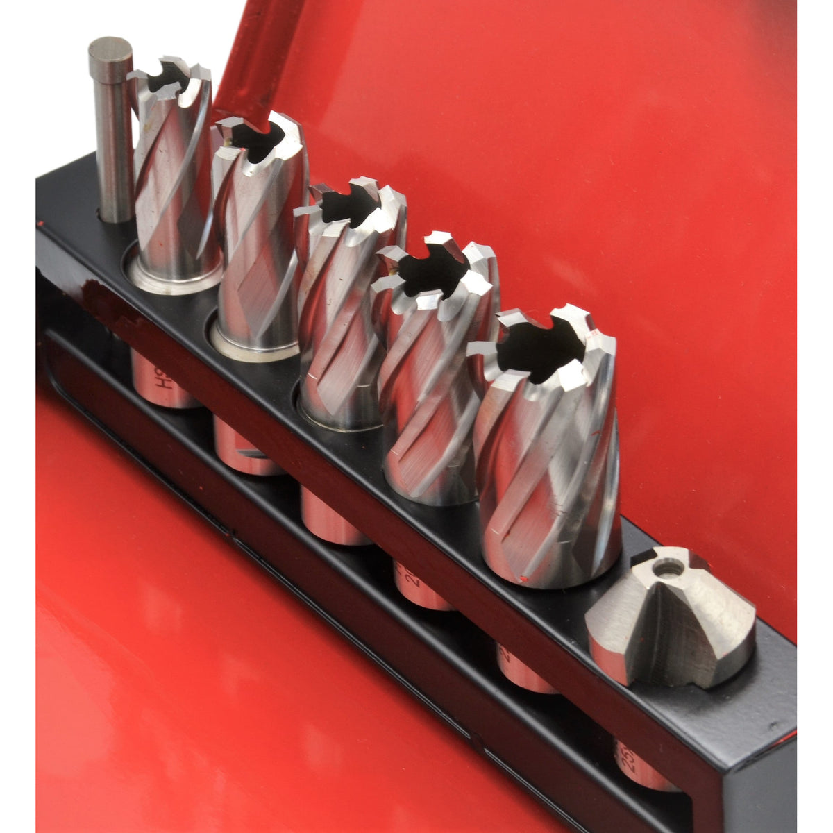 7 PC Weldon Shank HSS Annular Cutter Set with Countersink