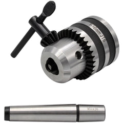 1 - 16mm Key Drill Chuck includes JT6 MT2 Drawbar Arbor