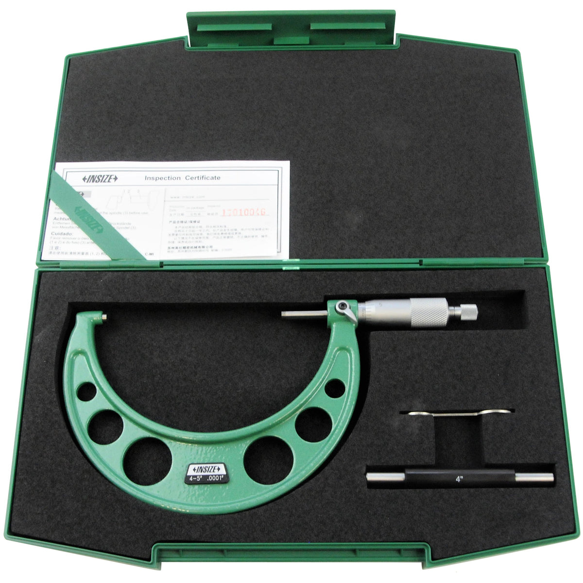 Insize Imperial Outside Micrometer 4-5" Range Series 3203-5A