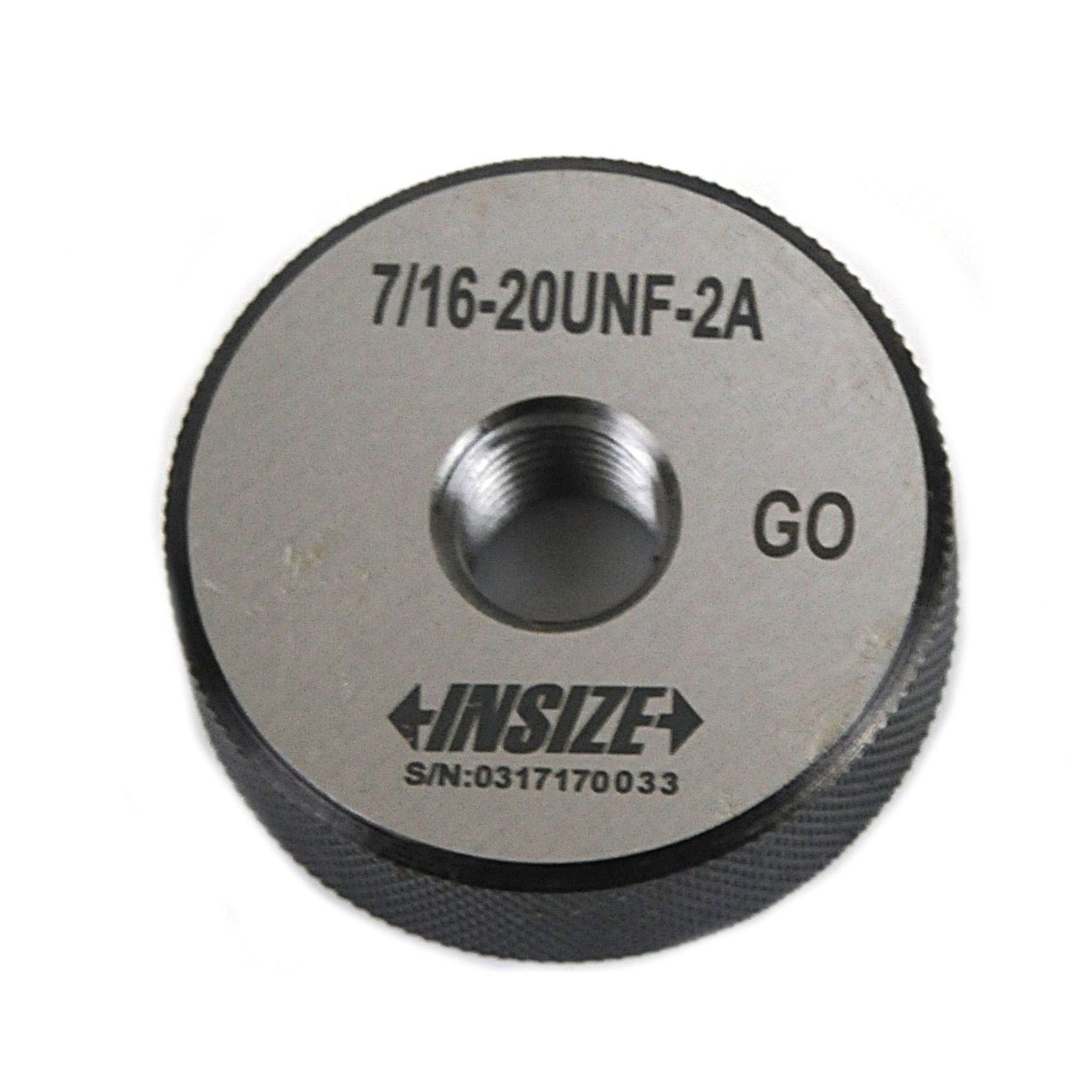 Insize Thread GO Ring Gauge 7/16"-20 UNF Series 4121-7D2