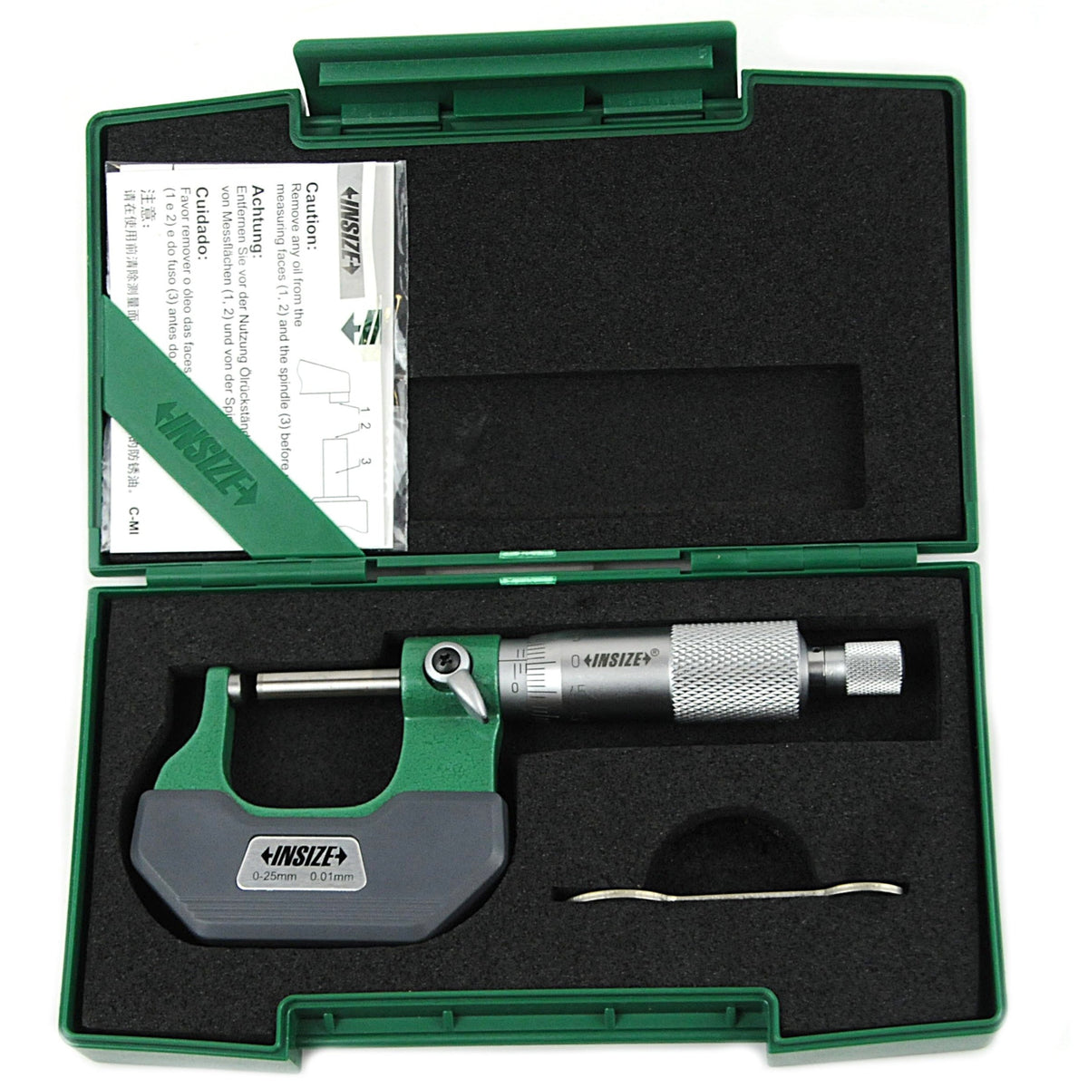 Insize Spherical Anvil Tube Micrometer 0-25mm Range Series 3260-25A