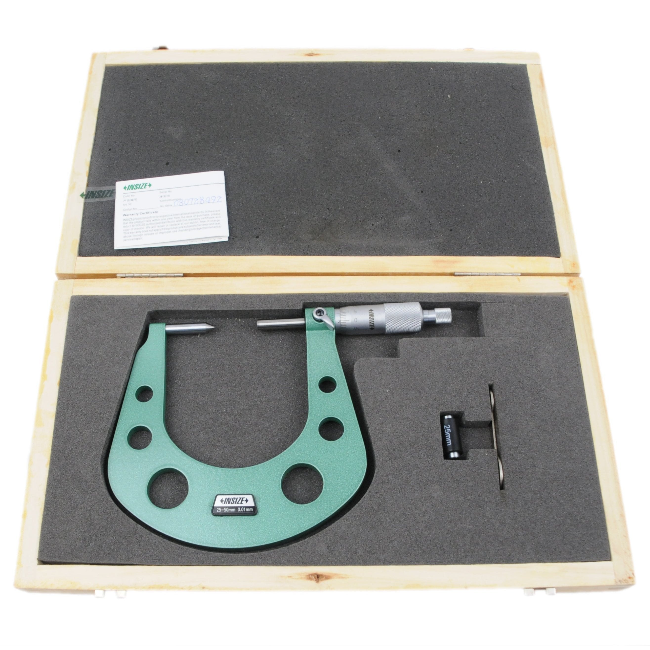 Insize Disc Brake Micrometer 25-50mm Range Series 3288-50A