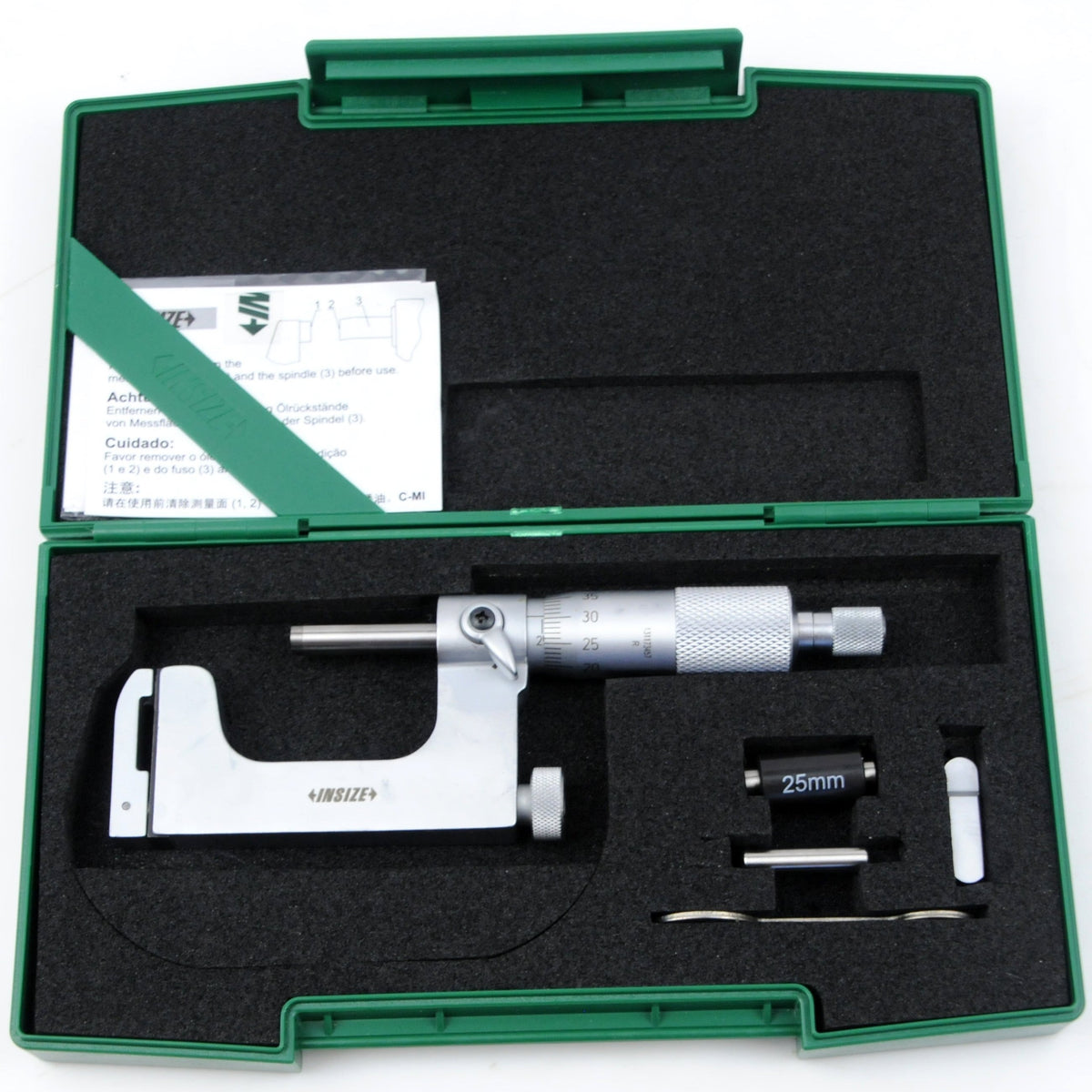 Insize Interchangeable Anvil Micrometer 25-50mm Range Series 3262-50A