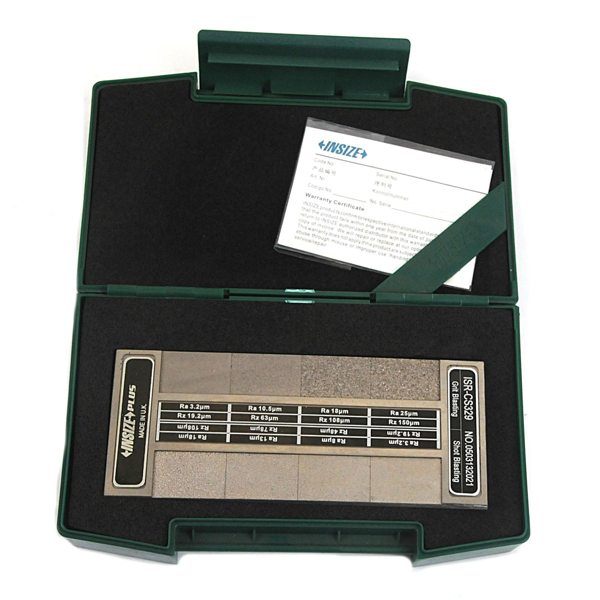 Insize Grit & Shot Blasting Surface Roughness Specimen 8 pcs Set Series ISR-CS329