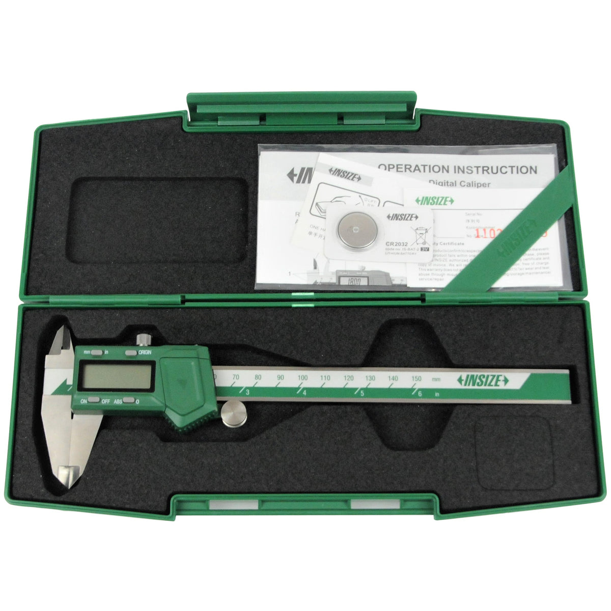 Insize Digital Caliper 0-150mm / 0-6" Range Series 1103-150