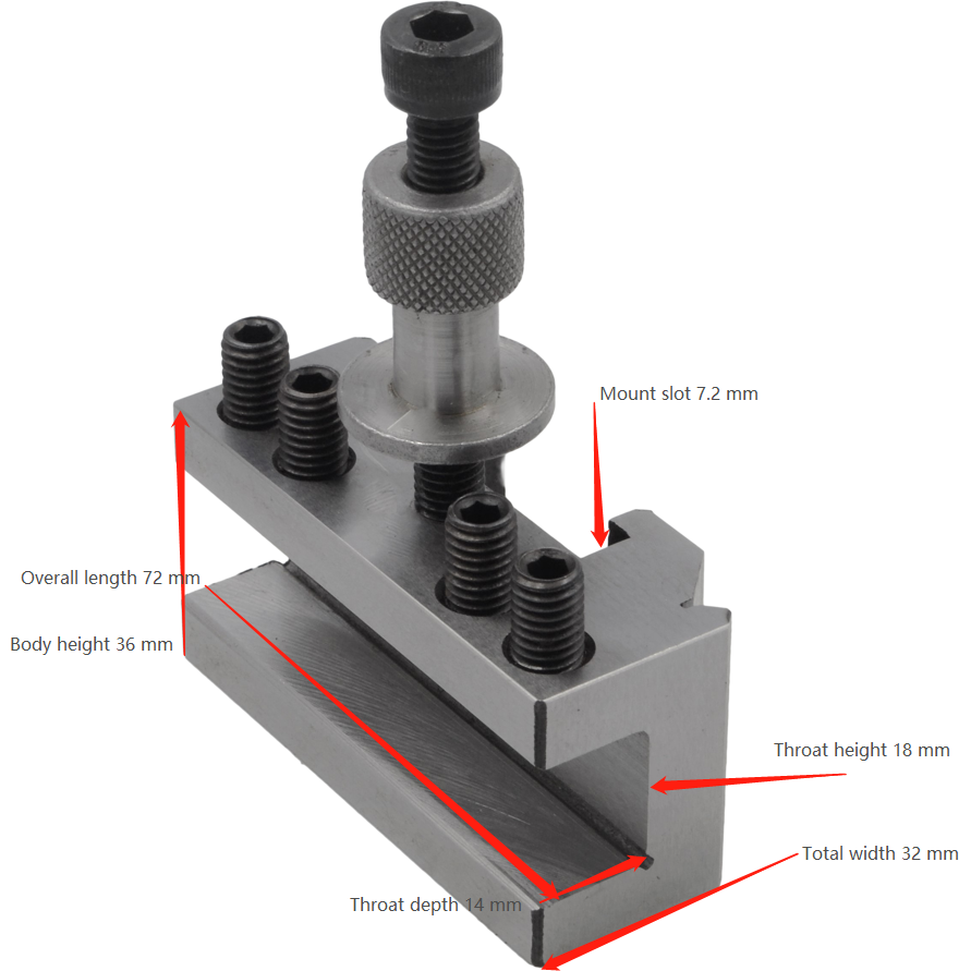 T51 Standard Tool Holder for BoxFord Lathes - Aud, Bud and Cud Models