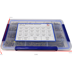 1800 pc WOOD SCREW GRAB KIT ASSORTMENT