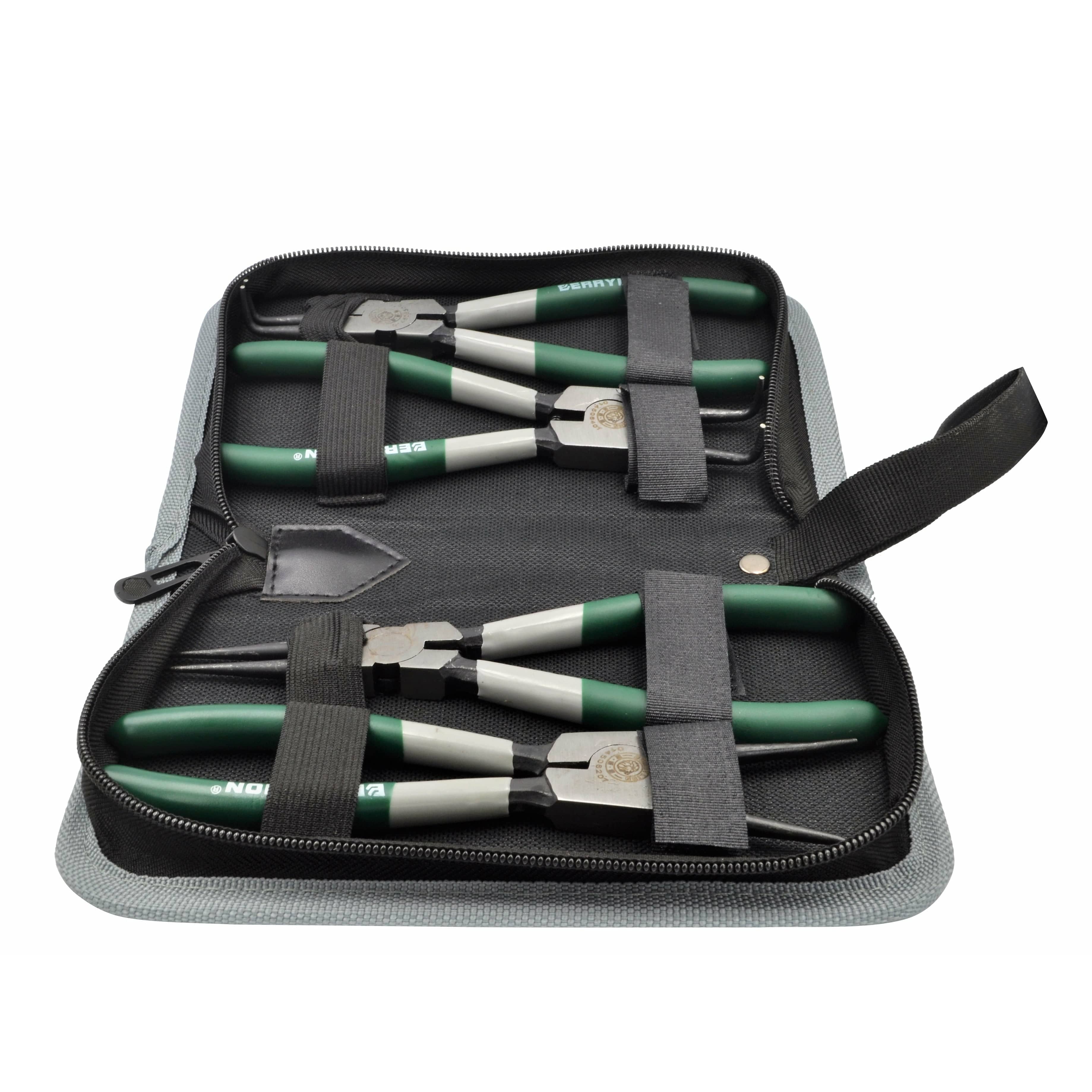 Berrylion Circlip Pliers 4 Piece 7" Circlip Pliers Set Internal External Kit