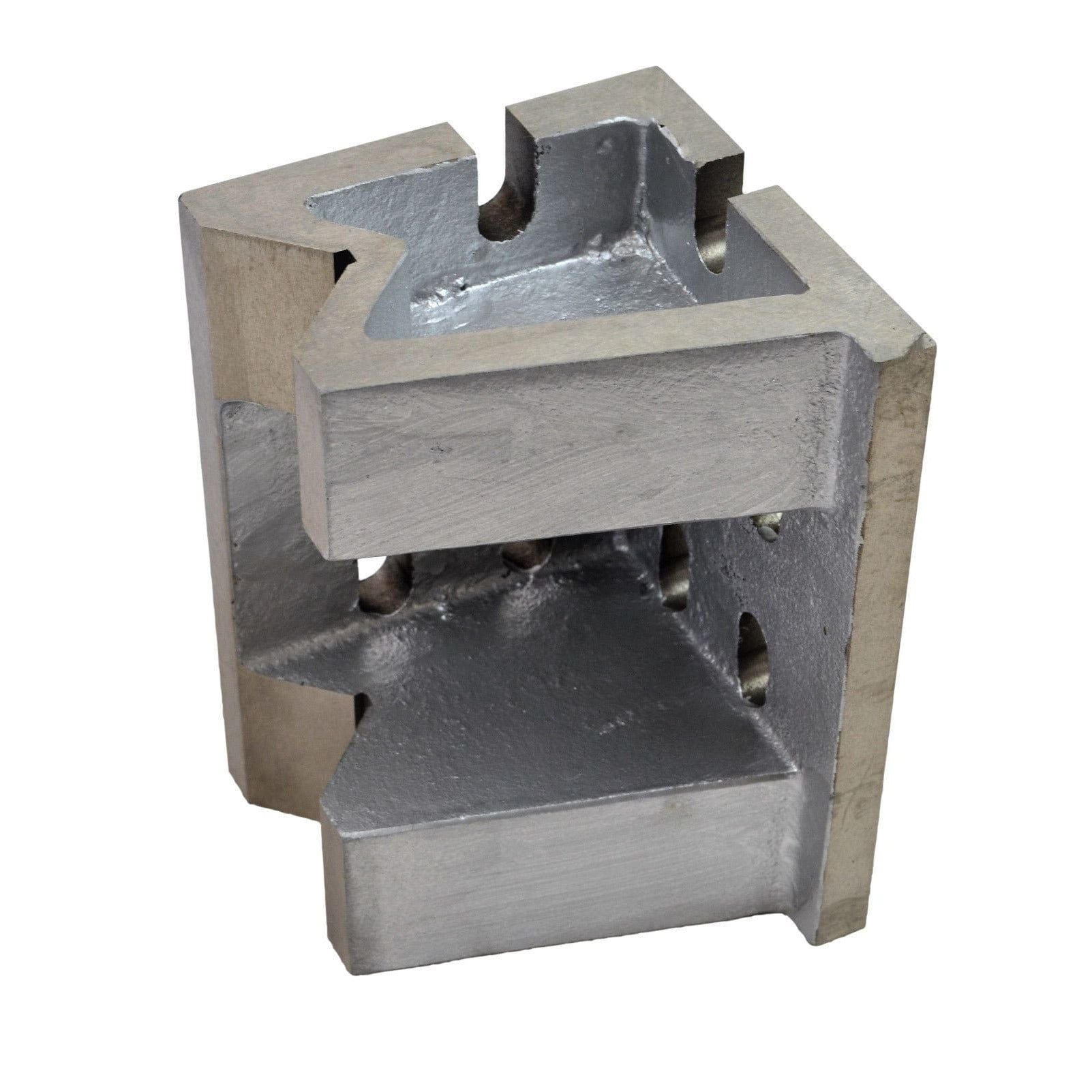 Cast Iron V Angle Plate – 4"x4"x6" Slotted and Webbed - Twin Eagle Imports
