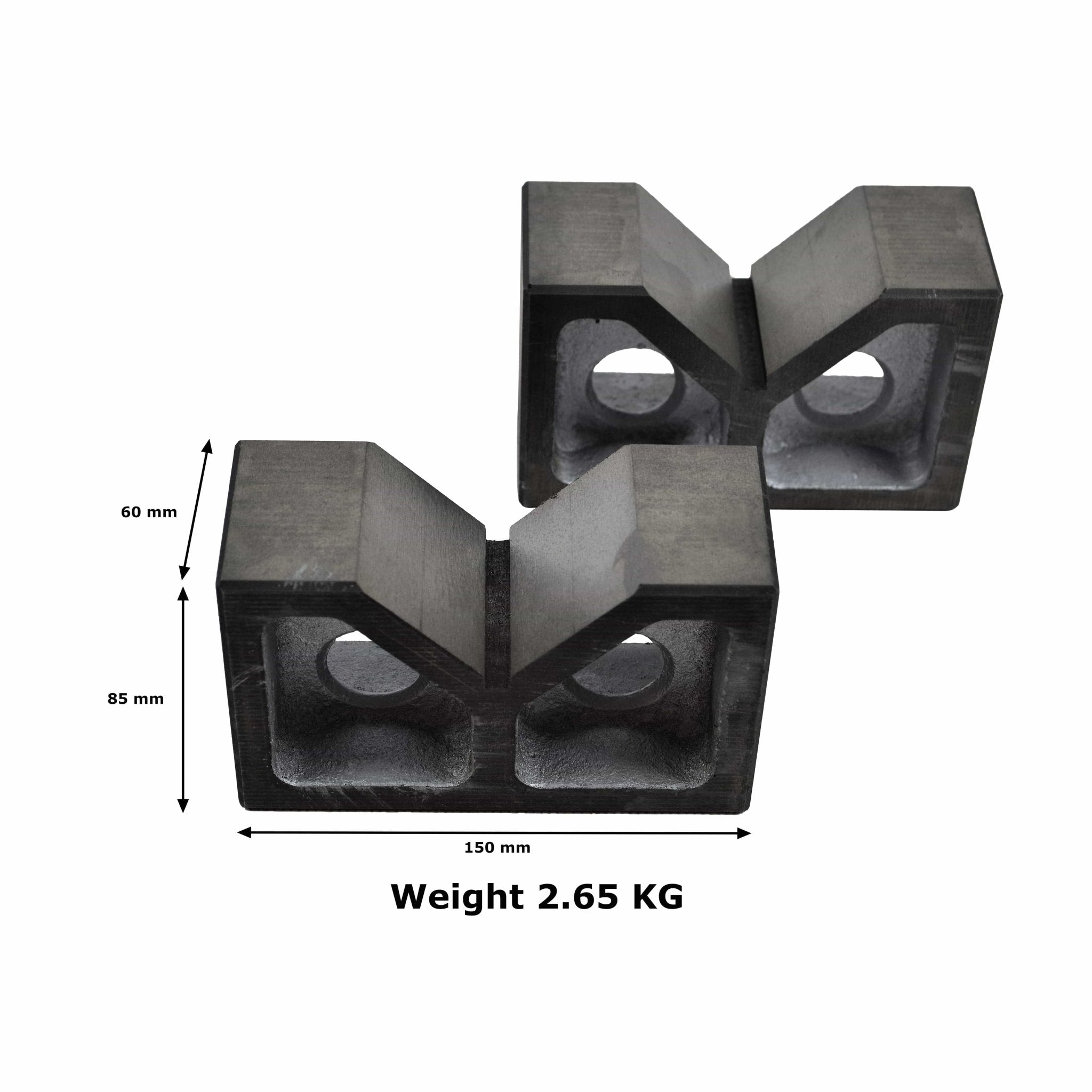 Cast Iron V-Block Matched Pair – 6" (150mm) - Twin Eagle Imports