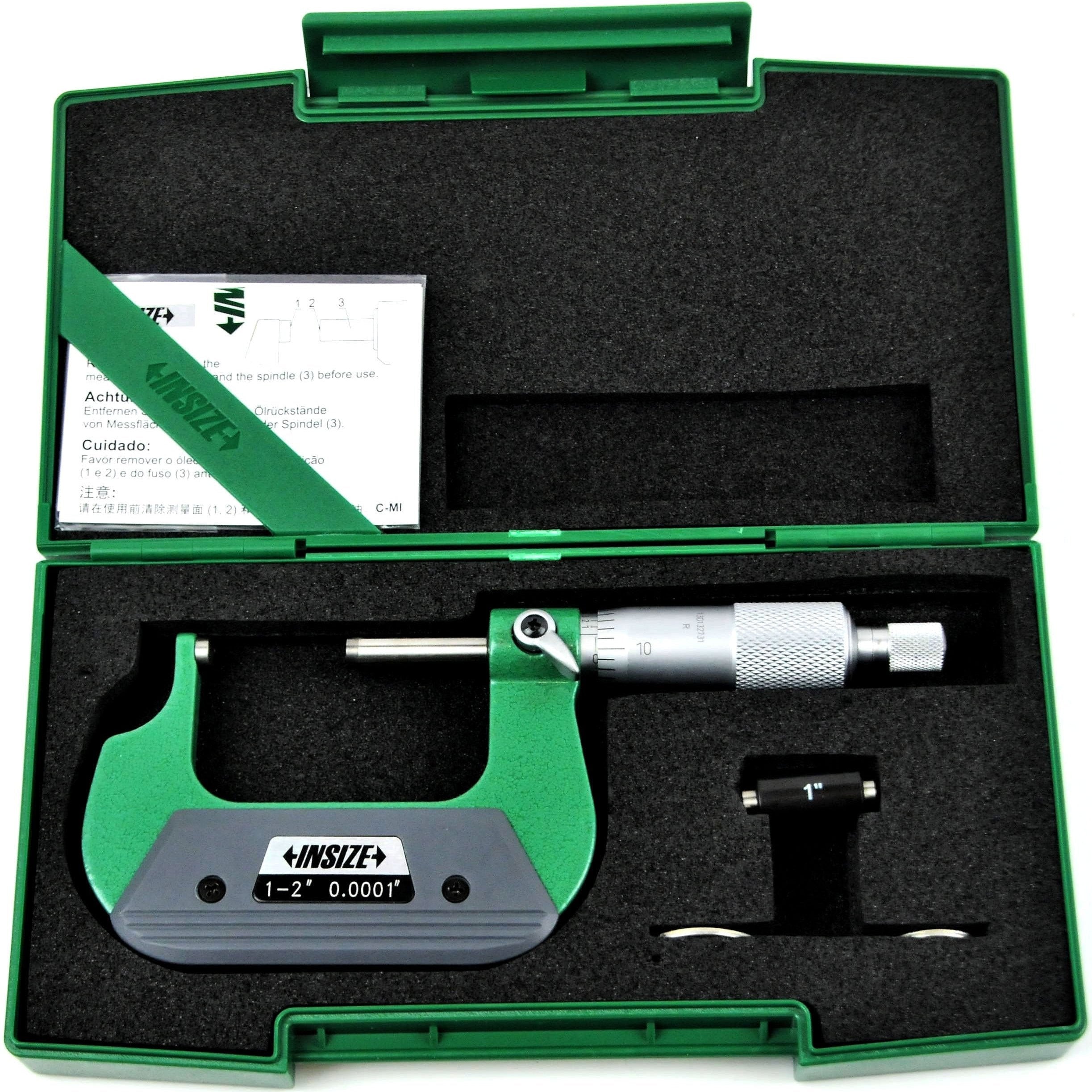 Insize Spherical Anvil Tube Micrometer 1-2" Range Series 3260-2