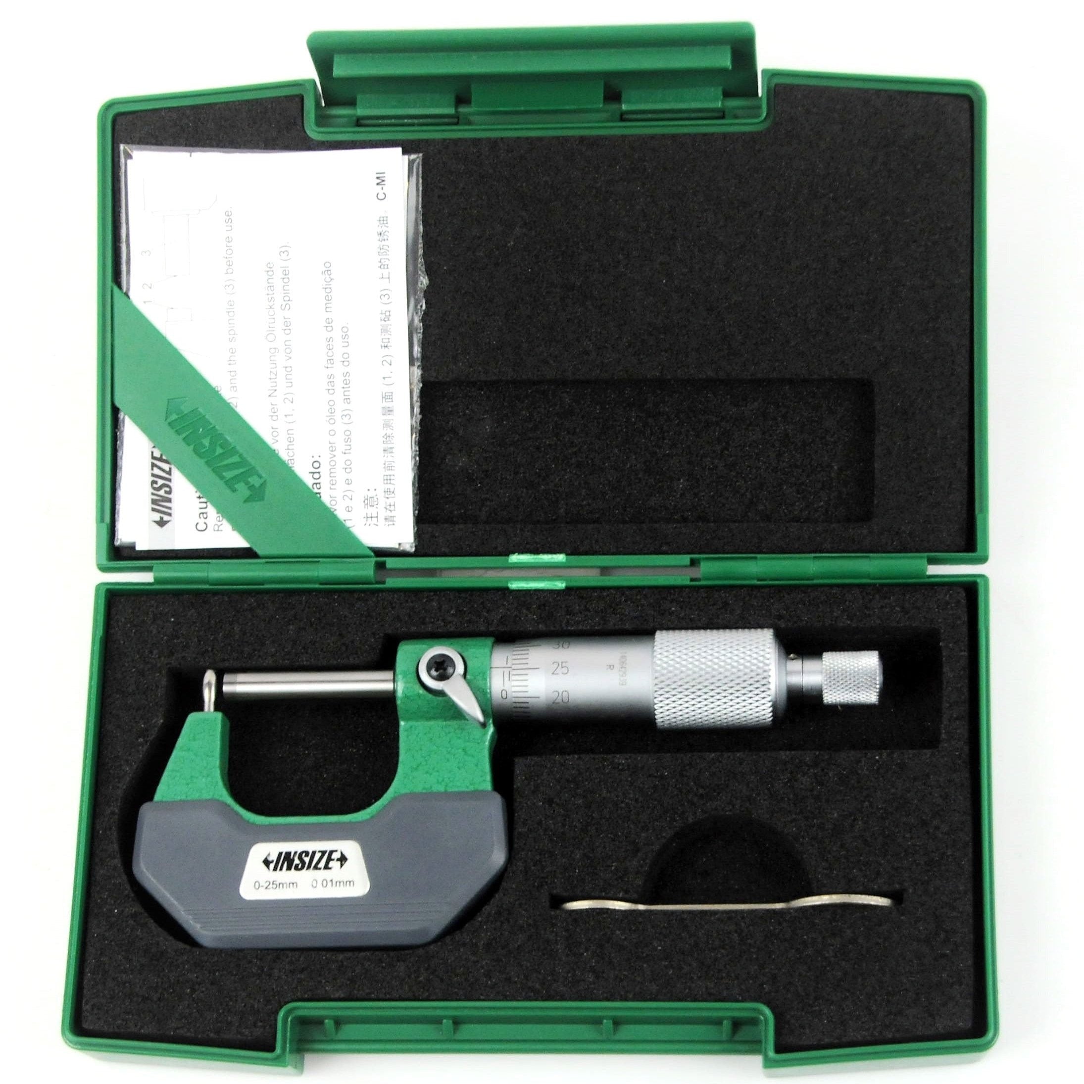 Insize Type B Cylindrical Anvil Tube Micrometer 0-25mm Range Series 3261-25BA