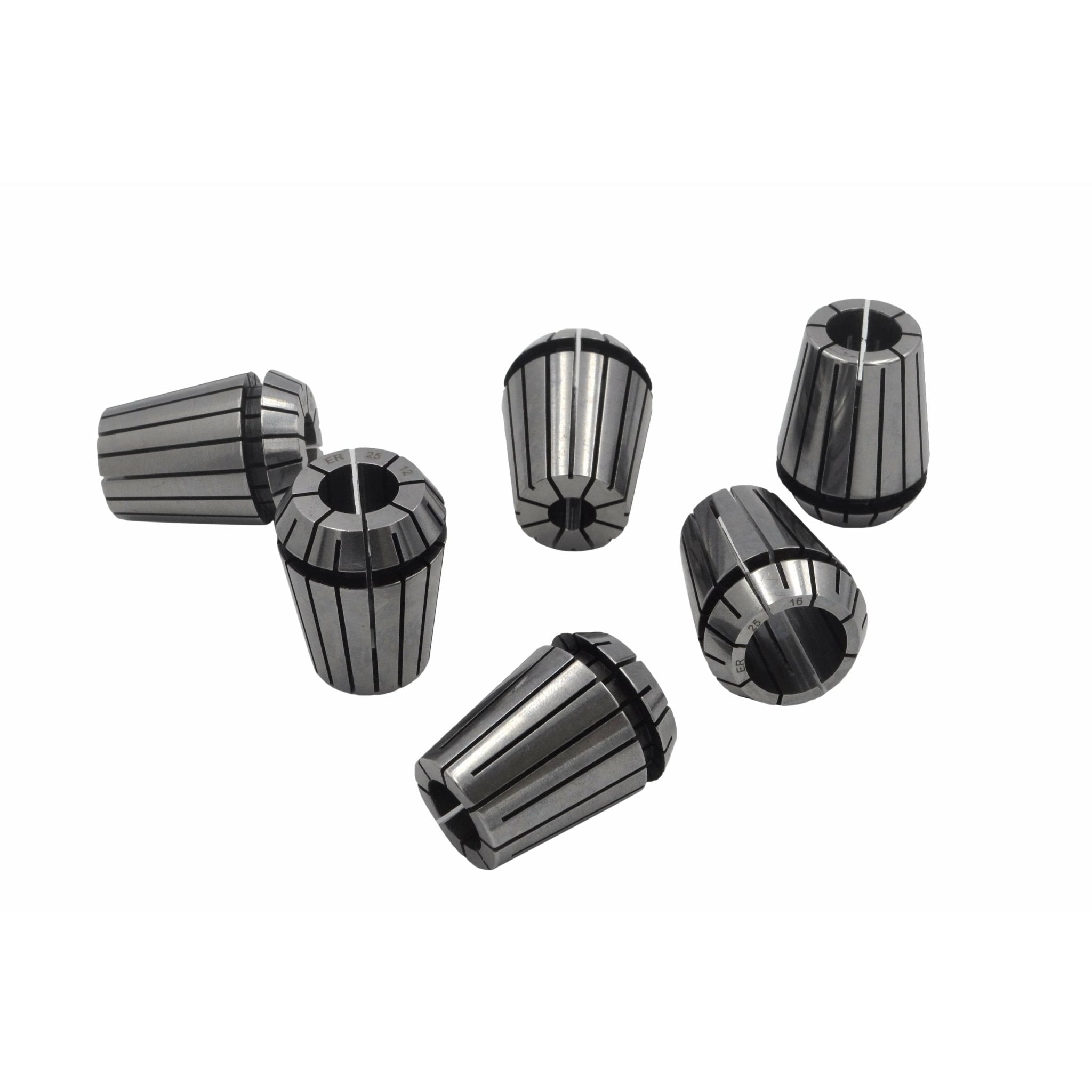 ER25 MT2 M10 Drawbar 6pc Precision Collet Set - Twin Eagle Imports