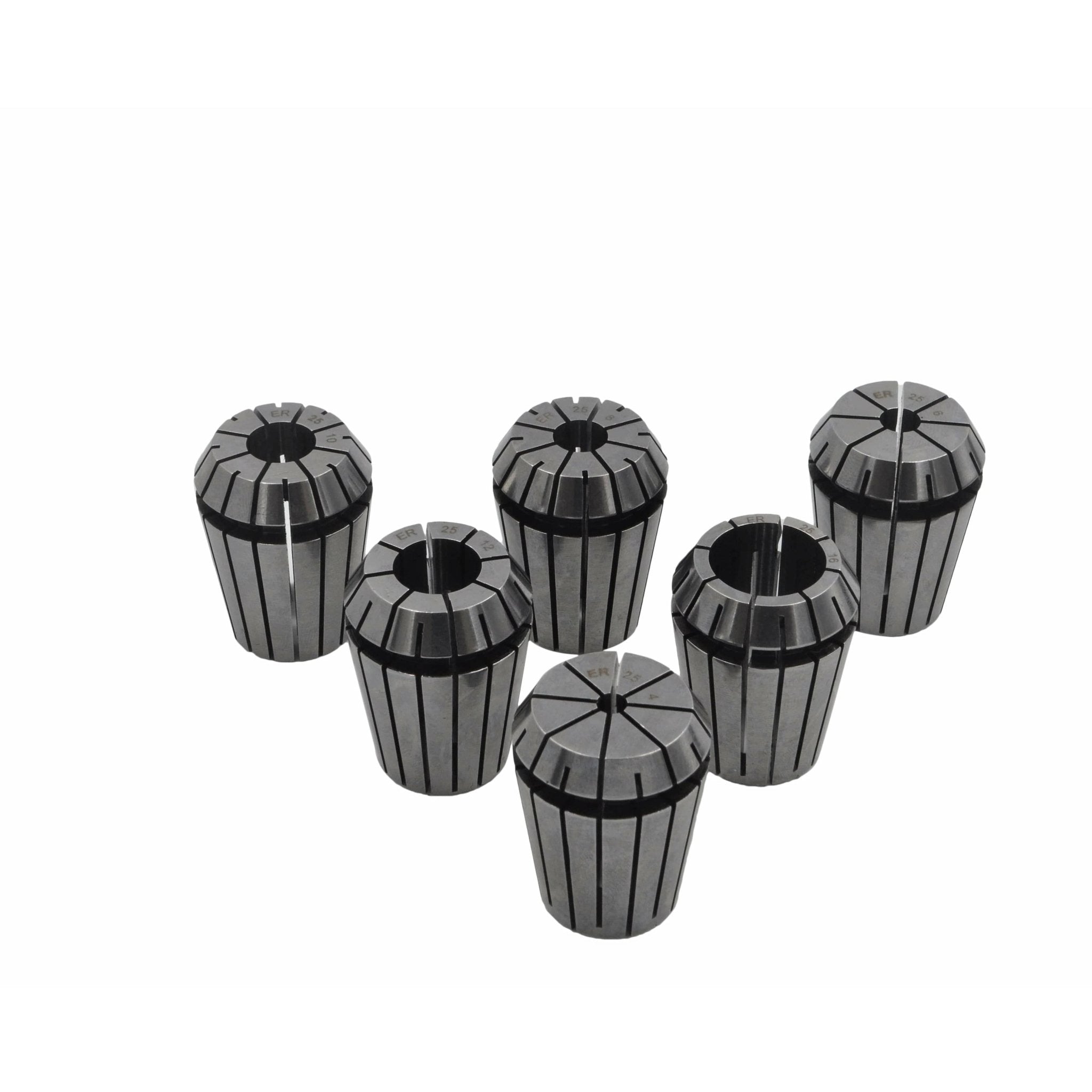 ER25 MT2 M10 Drawbar 6pc Precision Collet Set - Twin Eagle Imports